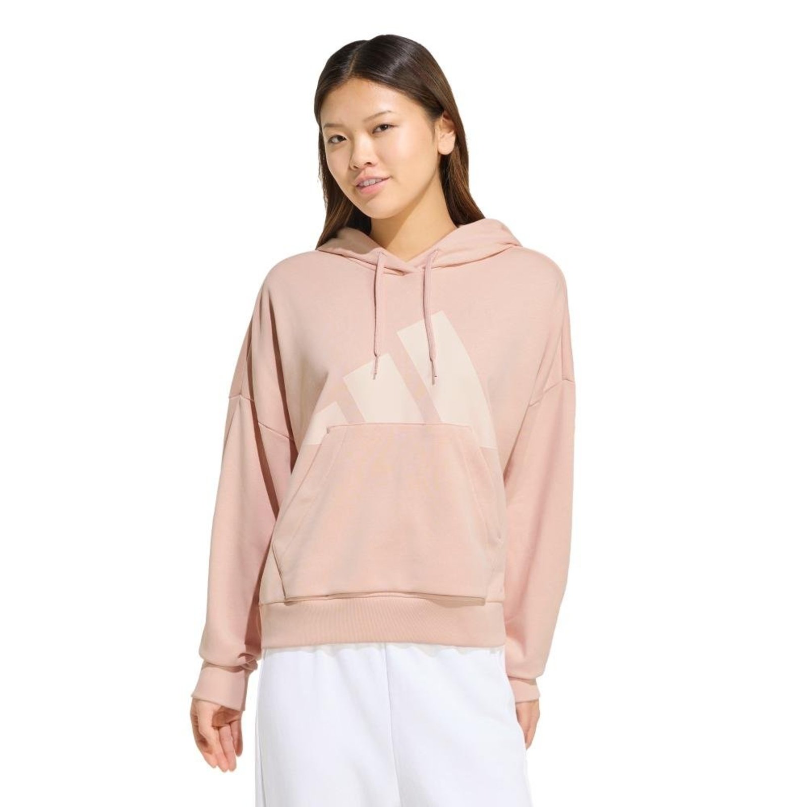 Moletinho Capuz Folgado Essentials Big Logo adidas Sportswear Rosa