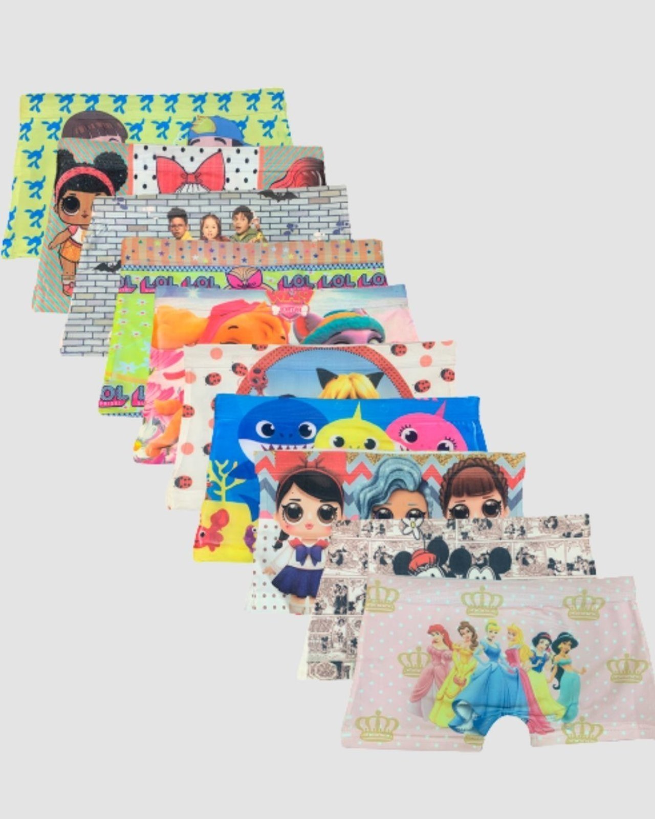Kit 10 Calcinha Boxer Fristyle Microfibra Personagens