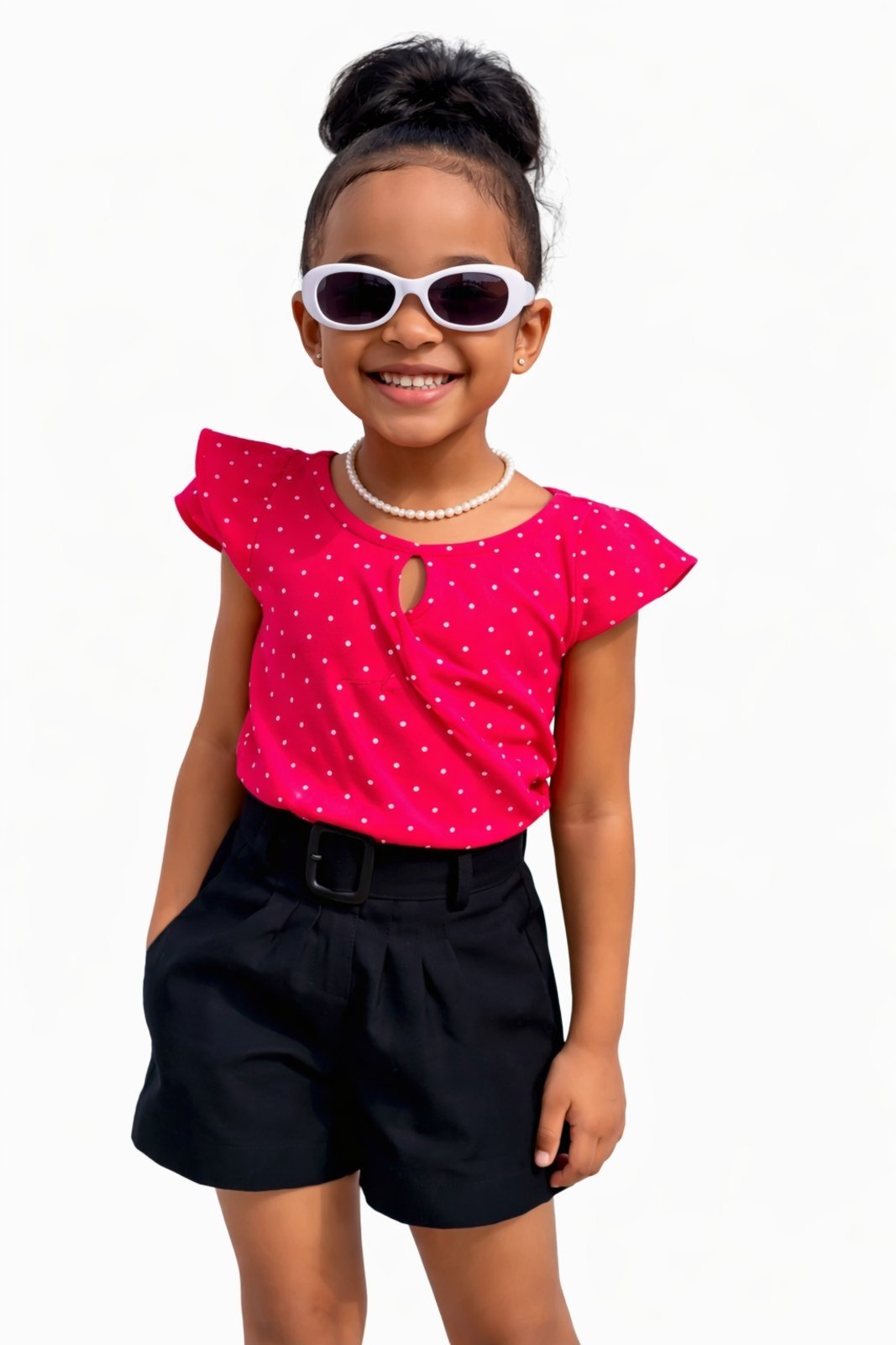 Infantil - Blusa D Bell Outlet Fashion Poá Rosa