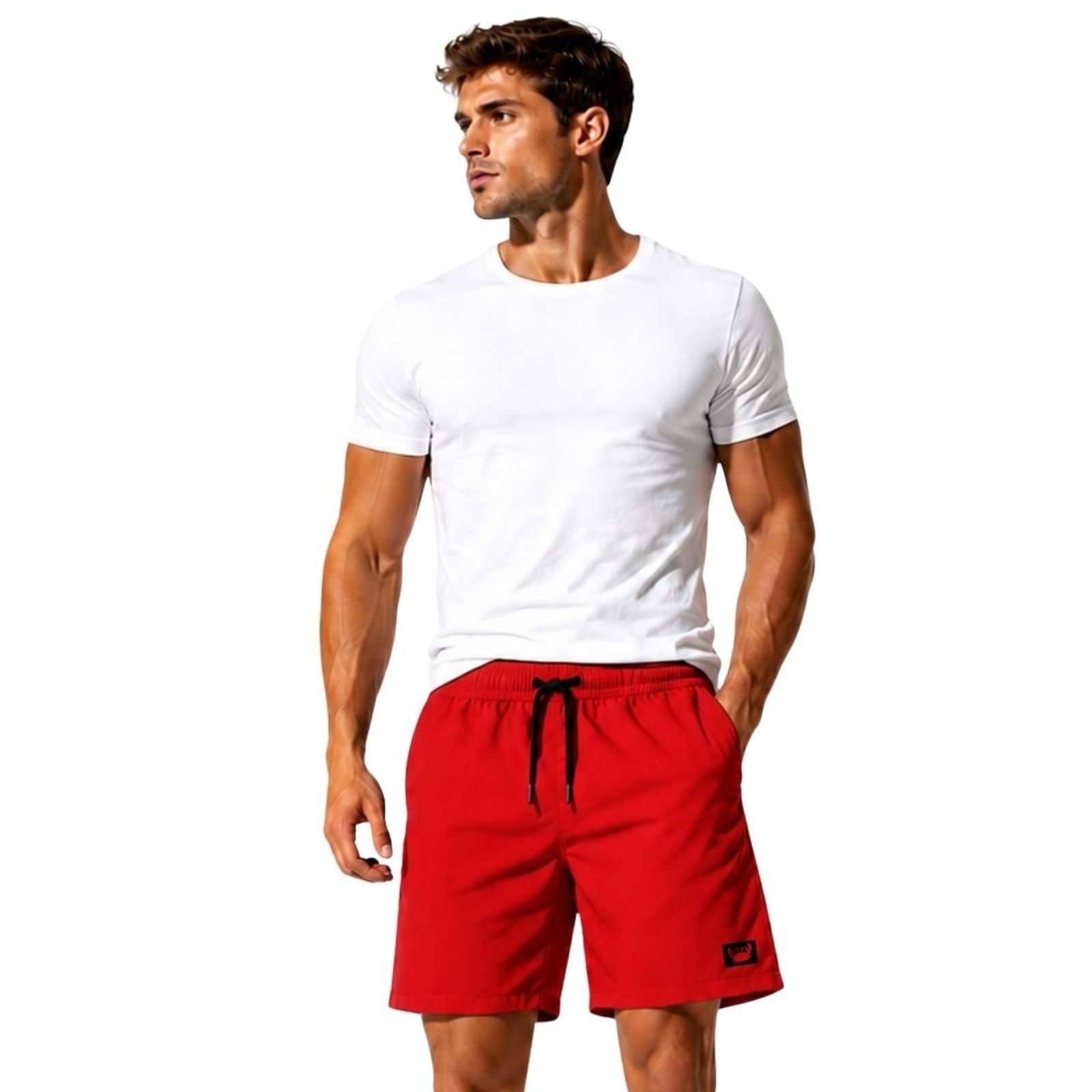 Short Masculino Tactel Leve Relexado Moda Praia Bermuda Fitnes Academia Treino — foto 9