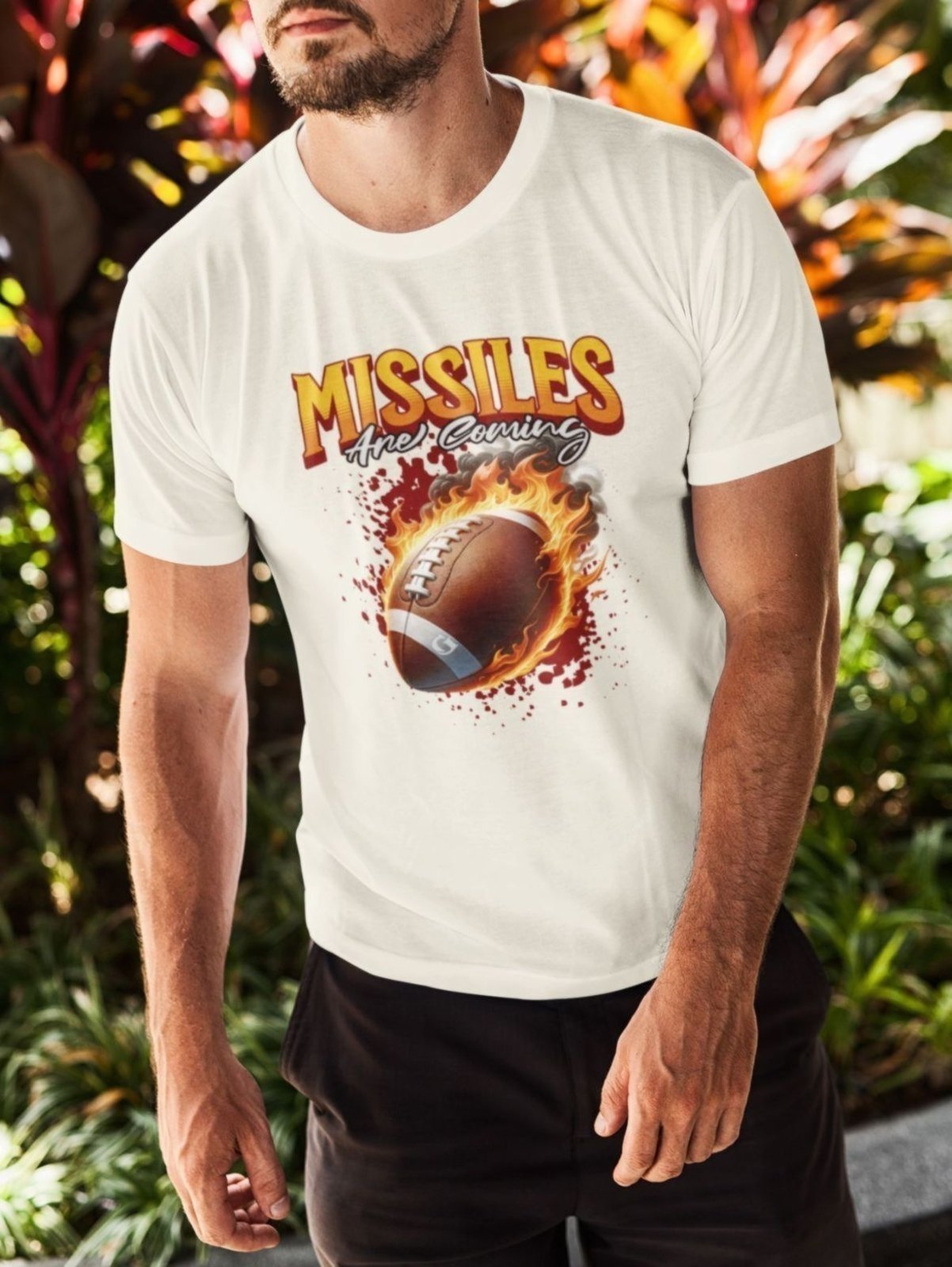 Vista 3 Camiseta Básica Masculina GuGi Bola De Futebol Americano Off White off-white white Gugi off-white white