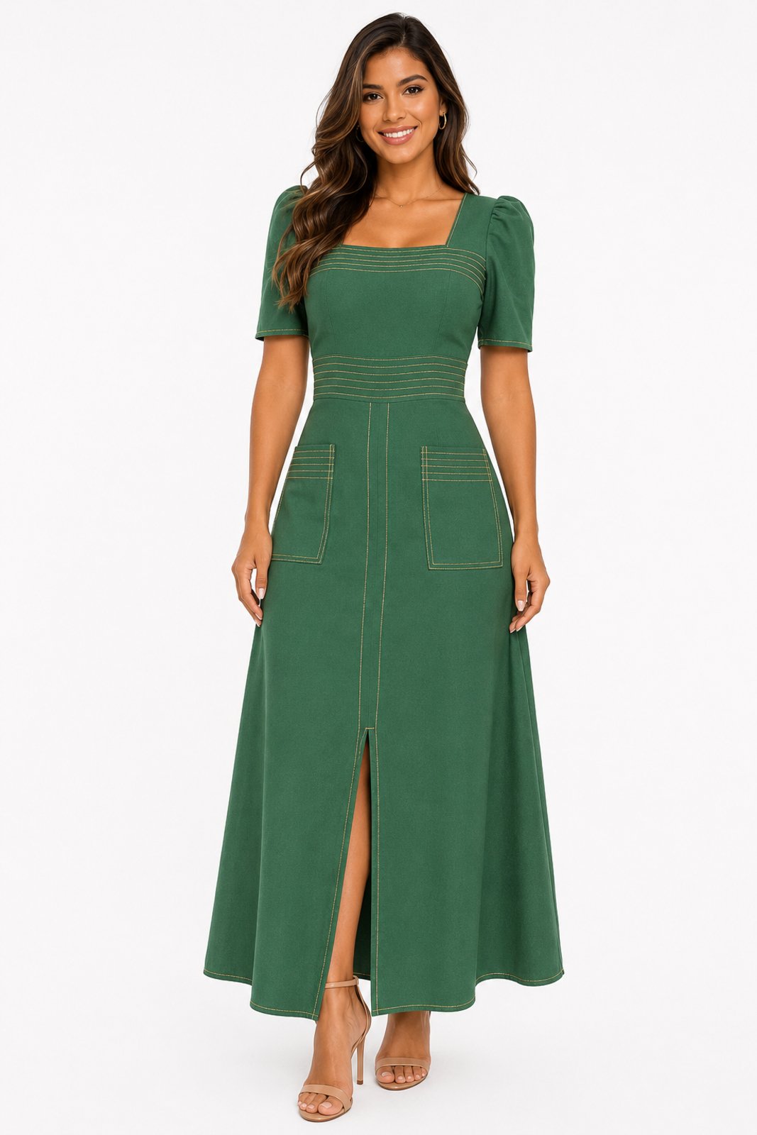 Vestido Longo D Bell Outlet Verde
