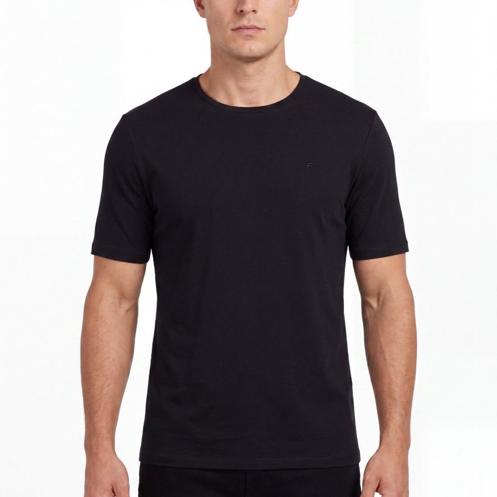 Camiseta Masculina Fideli Slim Preta TR00405023 - Preto - Fideli