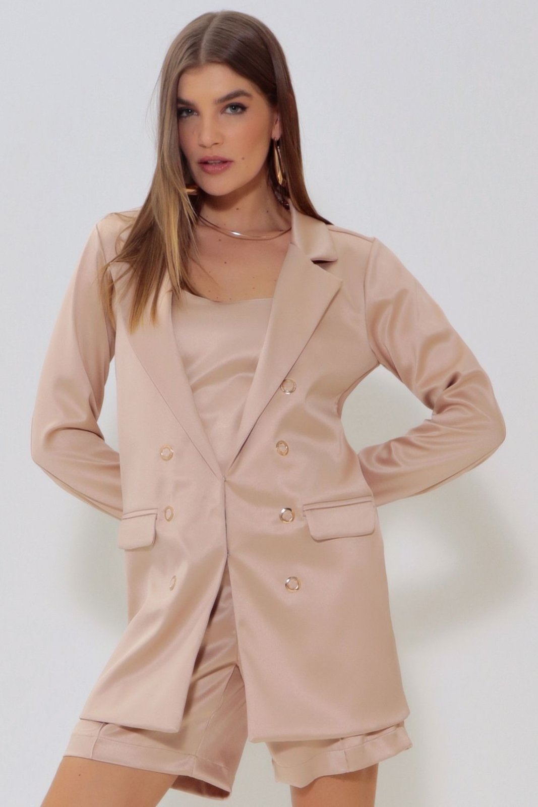 BLAZER SATIM MARIA CREAM Gatabakana