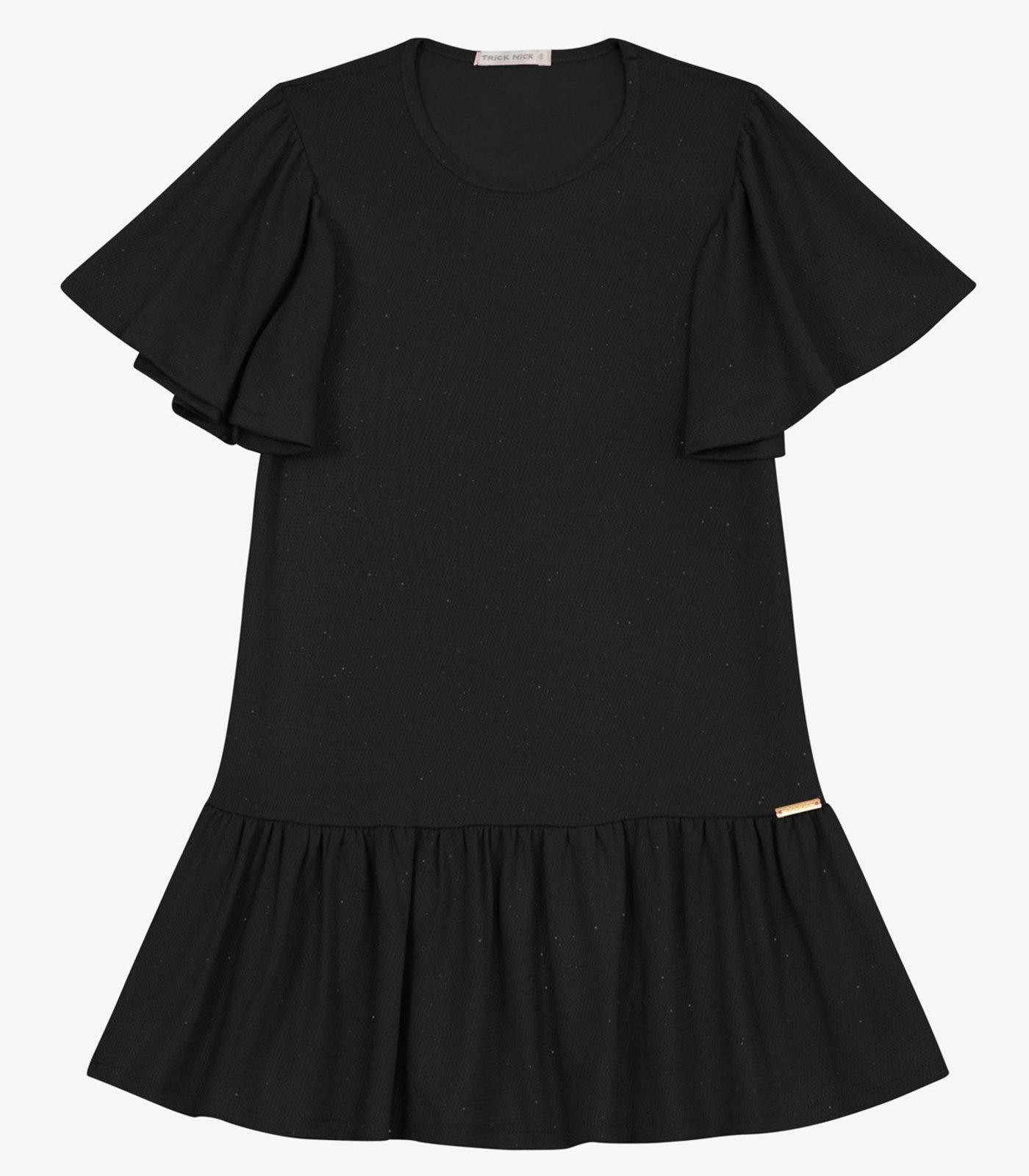 Infantil - Vestido em Malha Star Shine Trick Nick Preto
