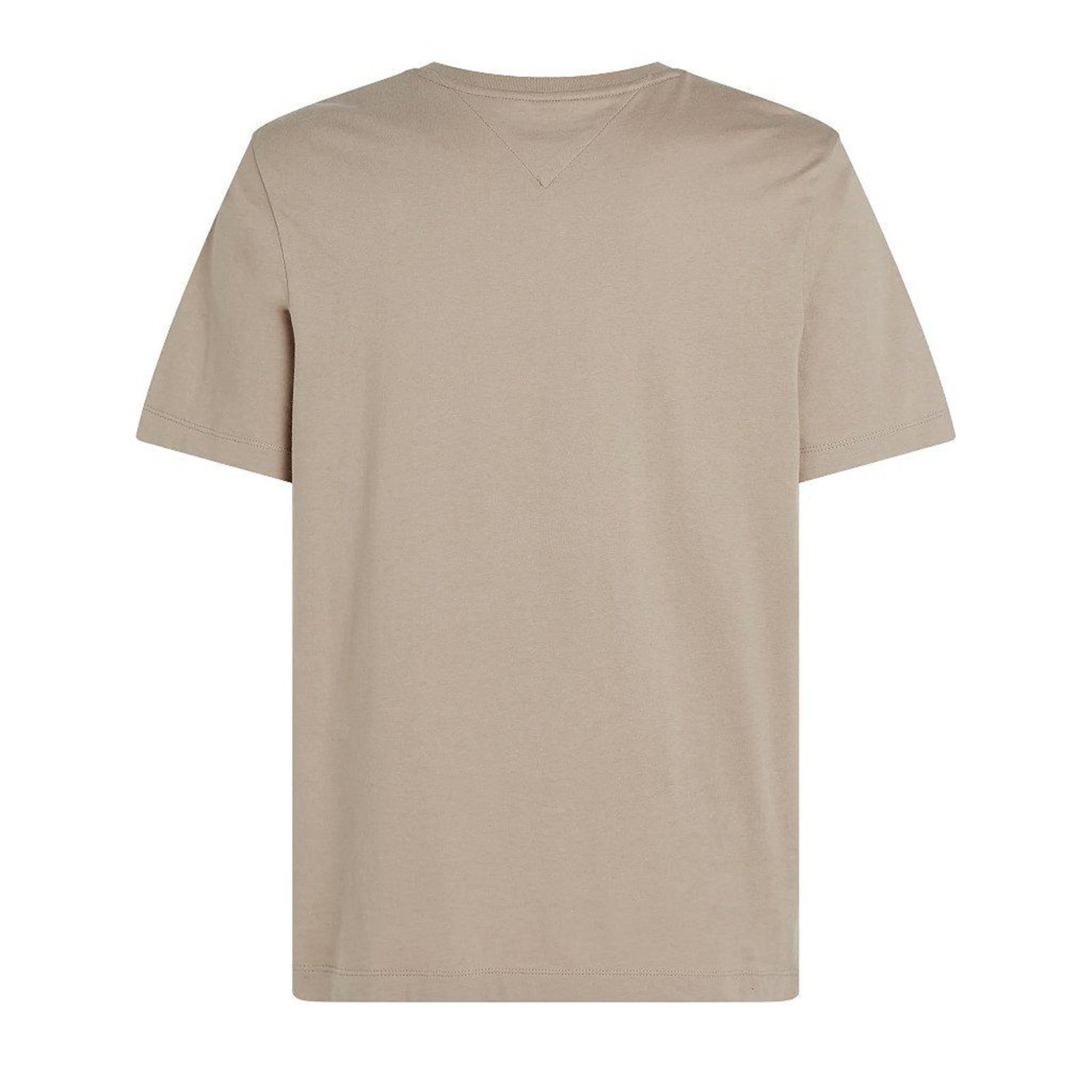 Vista 3 Camiseta Tommy Hilfiger Seasonal Reg Fit Solid Tee Caqui marrom caqui Tommy Hilfiger marrom caqui