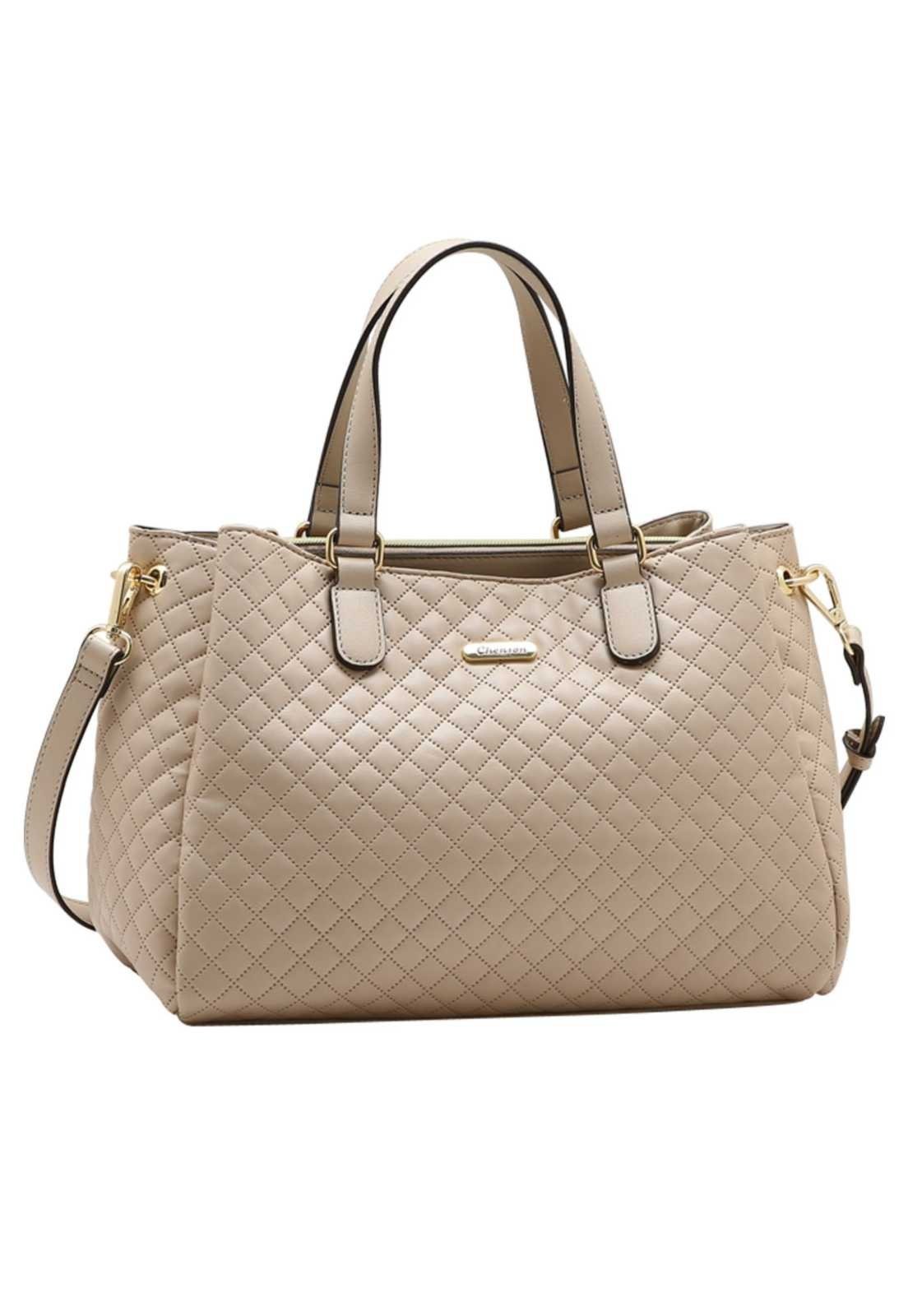 Bolsa Feminina Chenson Mão Matelasse Pontilhado 3485919 Bege