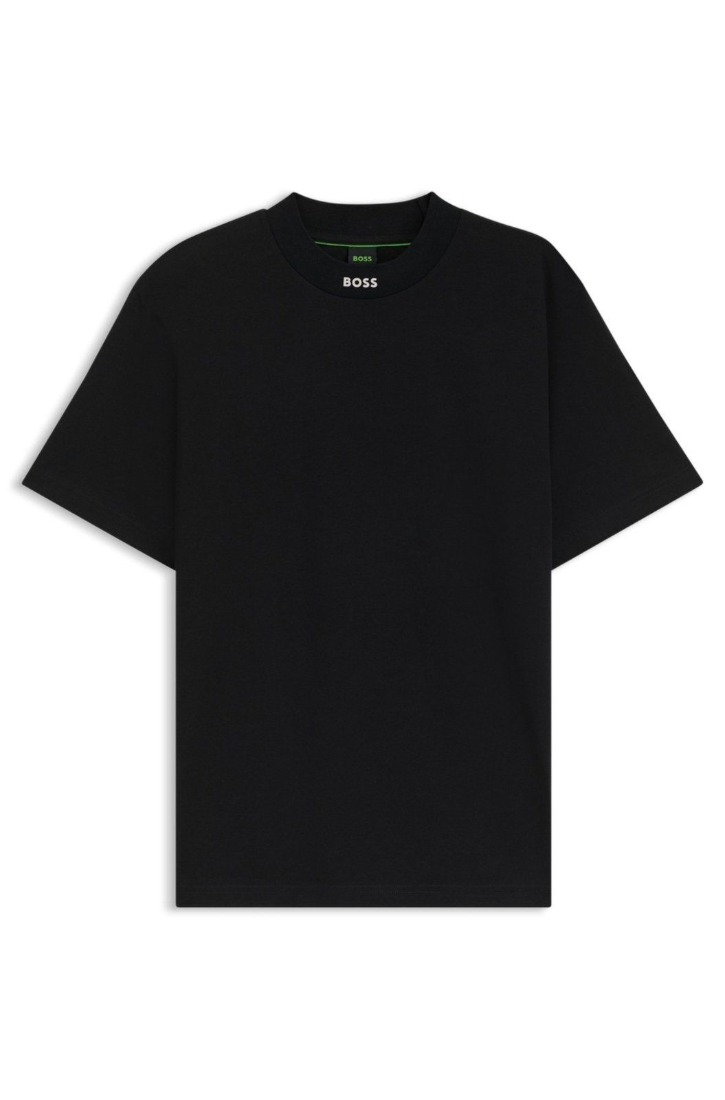 Camiseta De Ajuste Descontraído Em Algodão Elástico