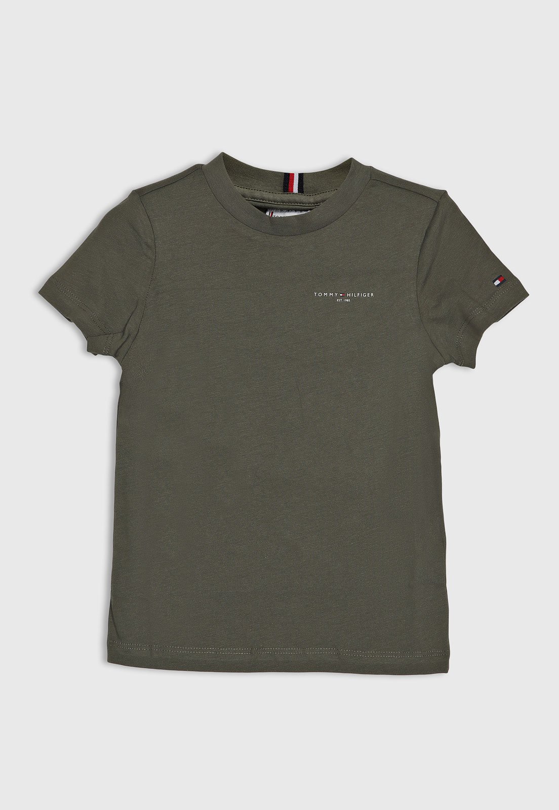 Infantil - Camiseta Tommy Hilfiger Logo Verde Oliva