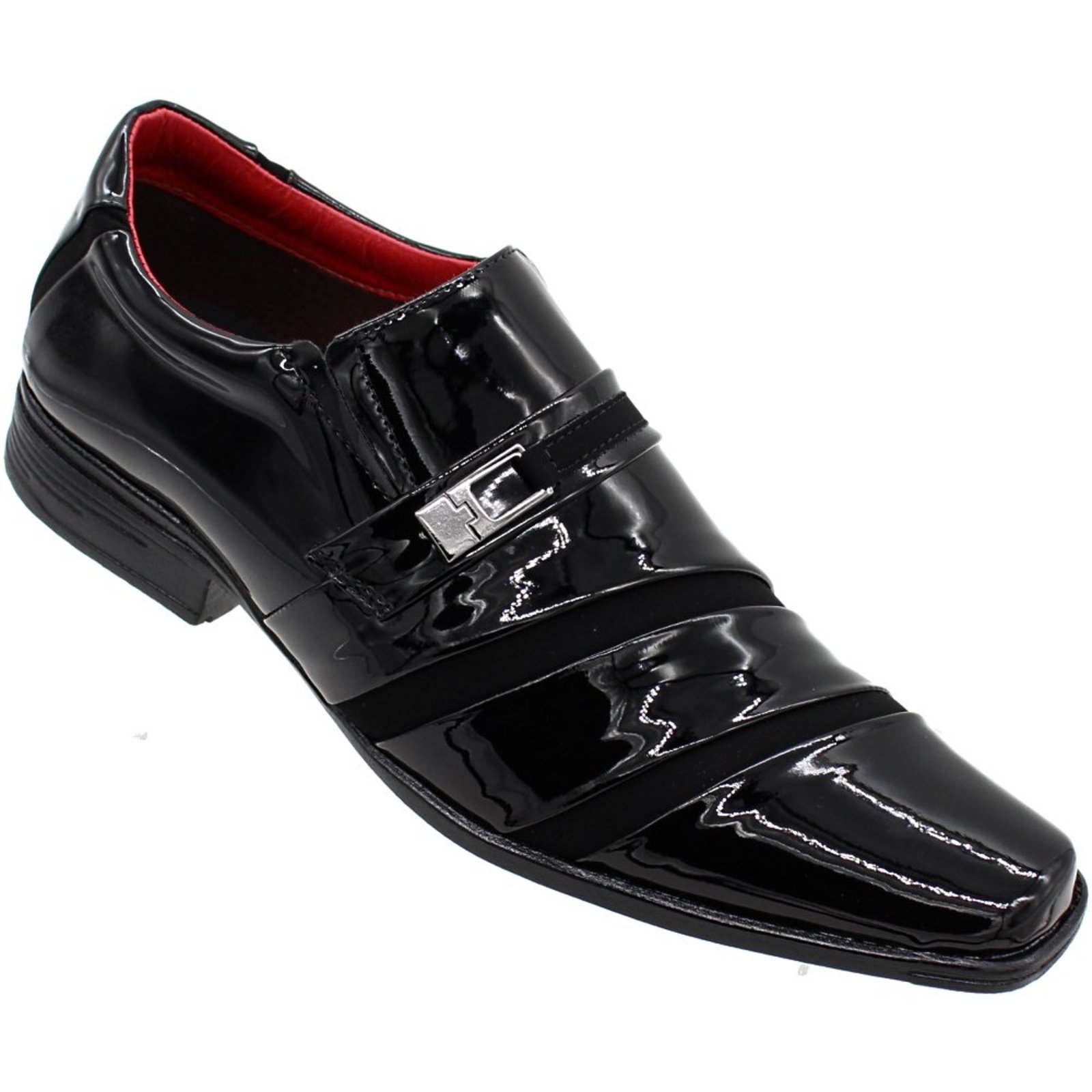 Sapato Social Masculino Bkrellus Verniz Premium S/ Cadarço