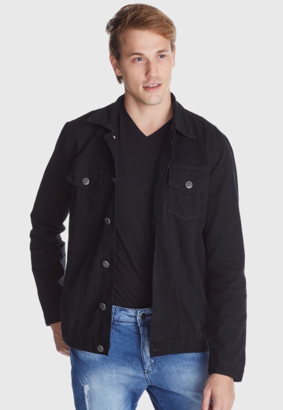 Jaqueta Jeans HNO Jeans Premium Preto