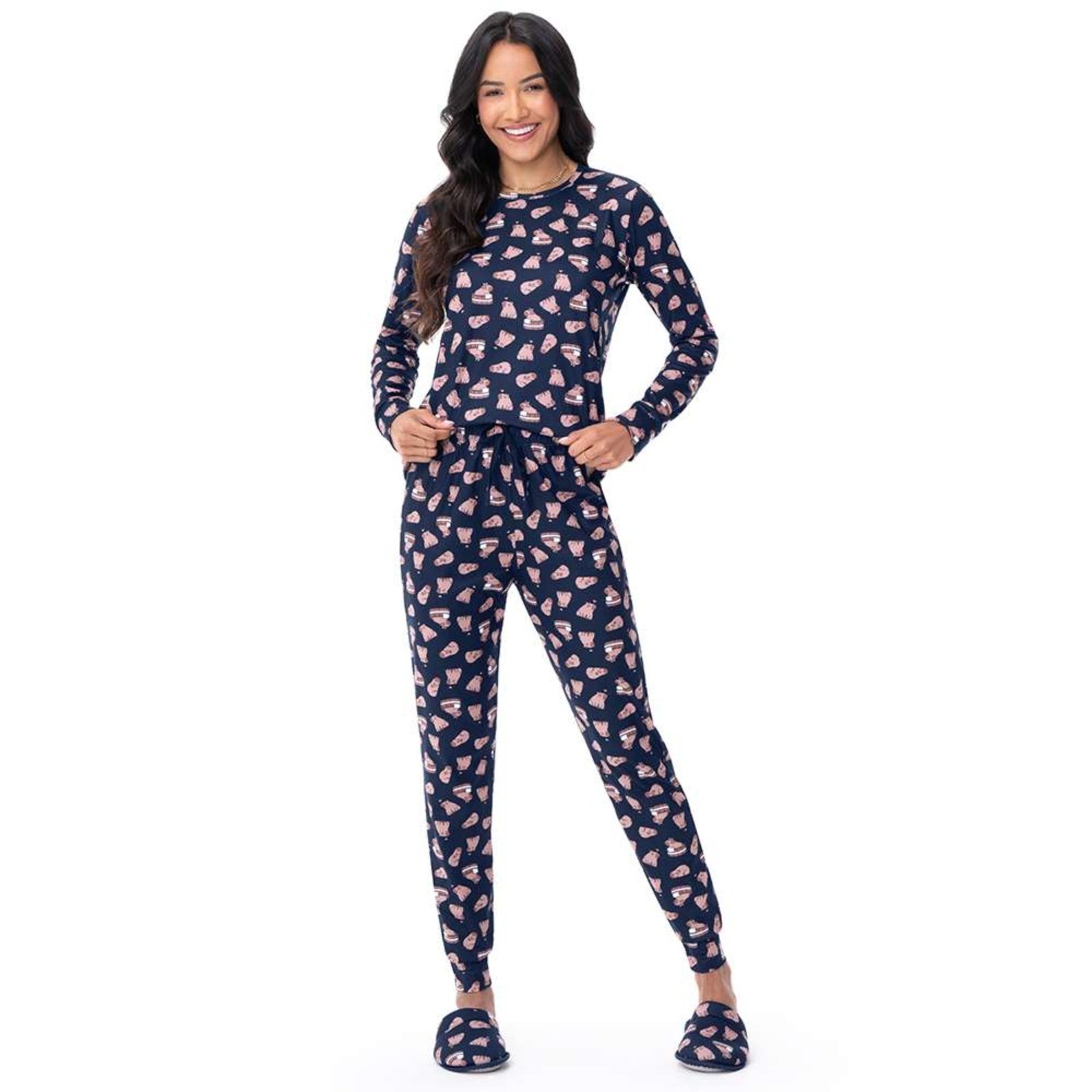 Pijama Manga Longa Estampa Capivara