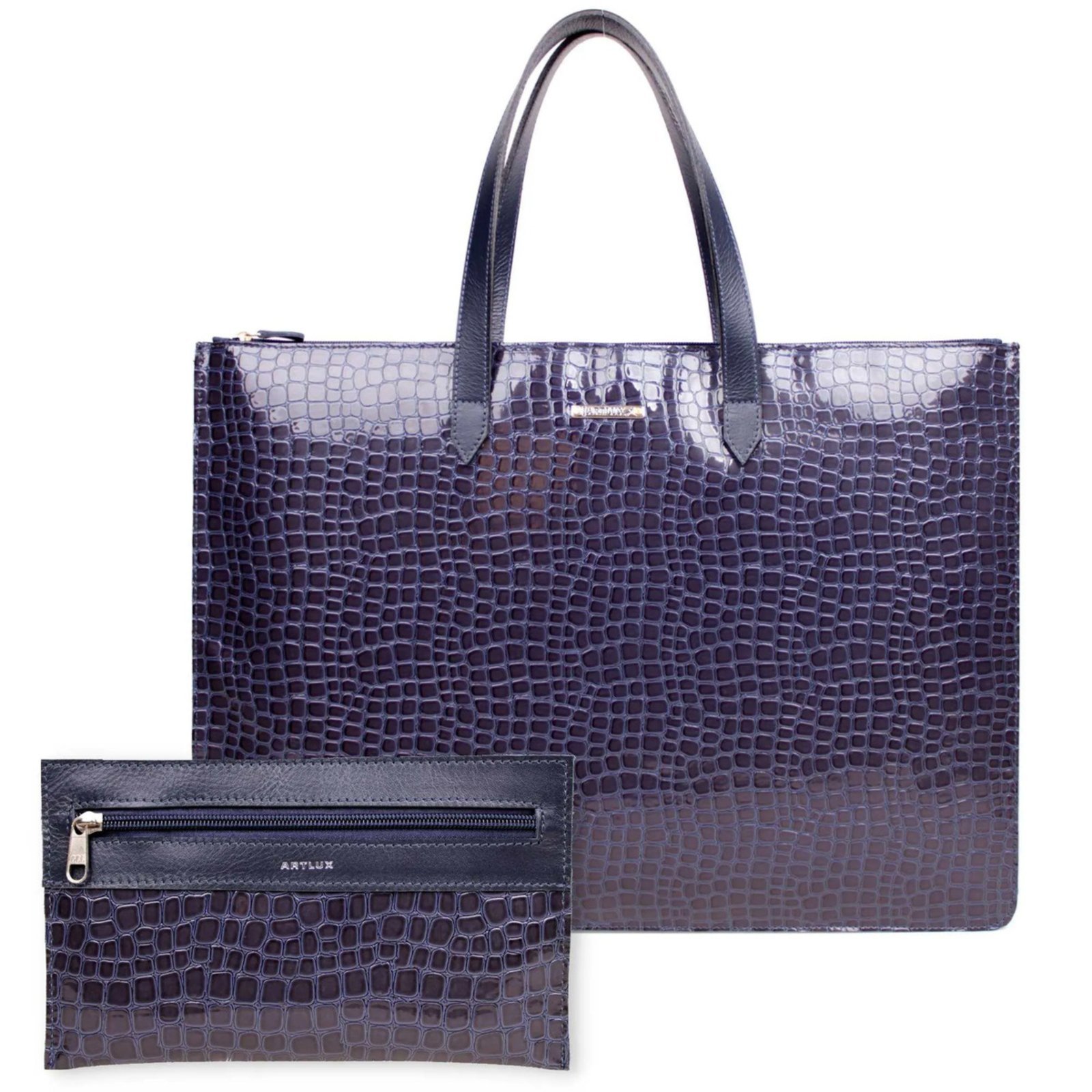 Vista 2 Pasta Maxi Slim para Notebook 17" Artlux Azul Escuro 1427" azul marinho Artlux azul marinho