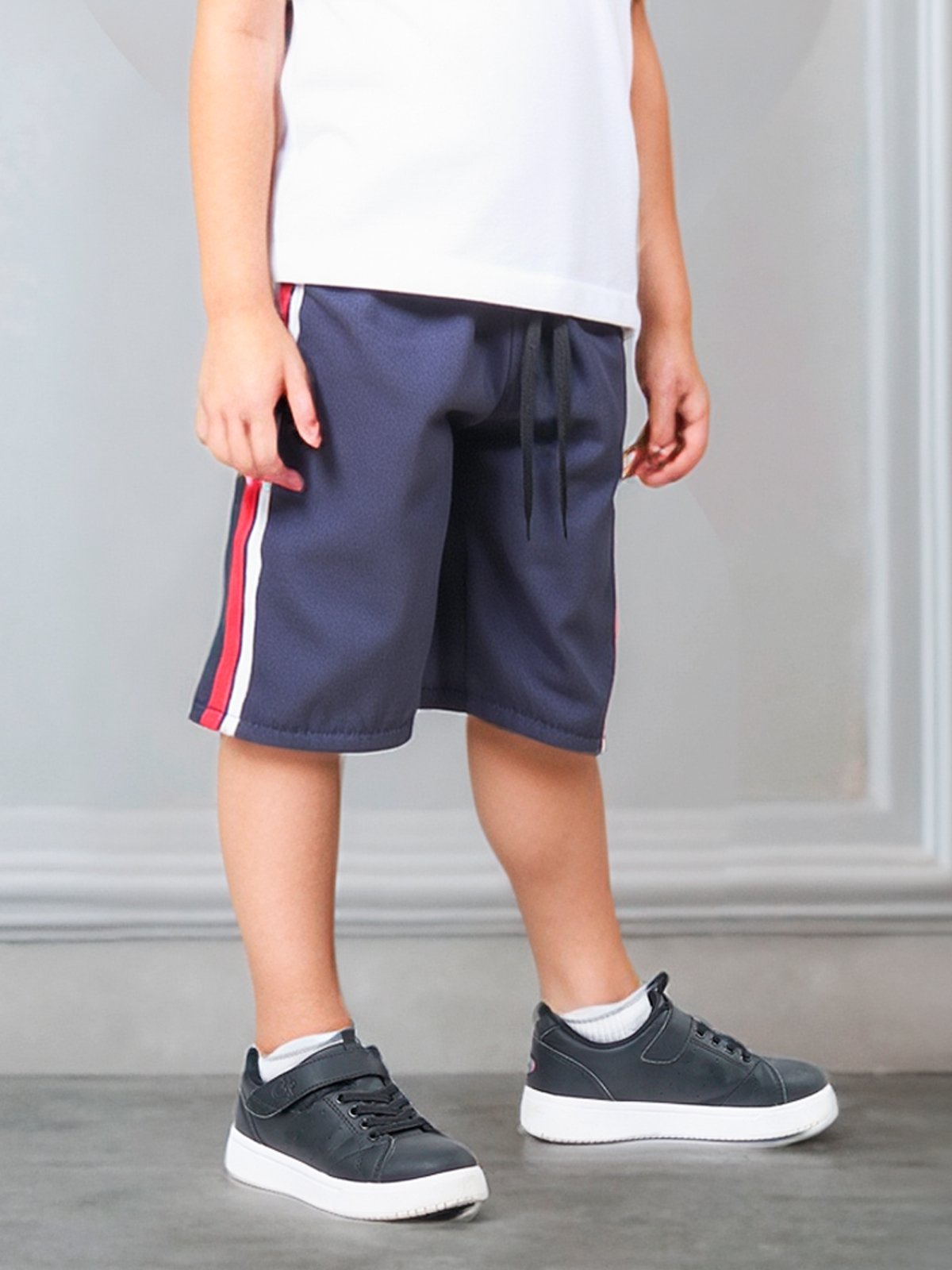 Infantil – Bermuda Tactel Popular Frent´s Menino Short Faixa Lateral Bolso Traseiro