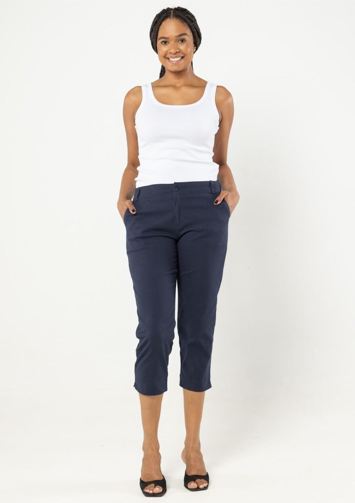 Calça Capri Pau a Pique Sarja Azul Marinho MARINHO – XL Pau a Pique