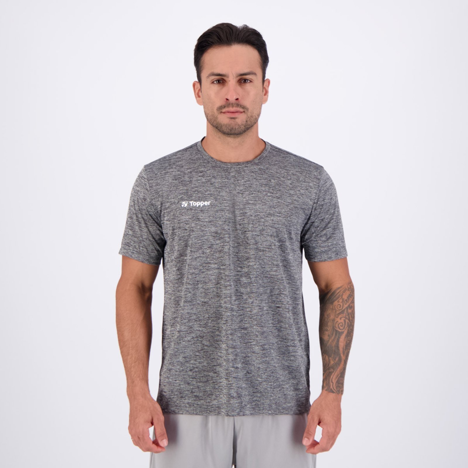 Vista 2 Camiseta Topper Treino Classic cinza Topper cinza