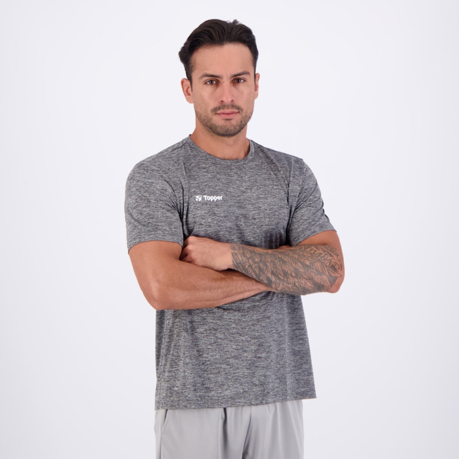 Vista 3 Camiseta Topper Treino Classic cinza Topper cinza