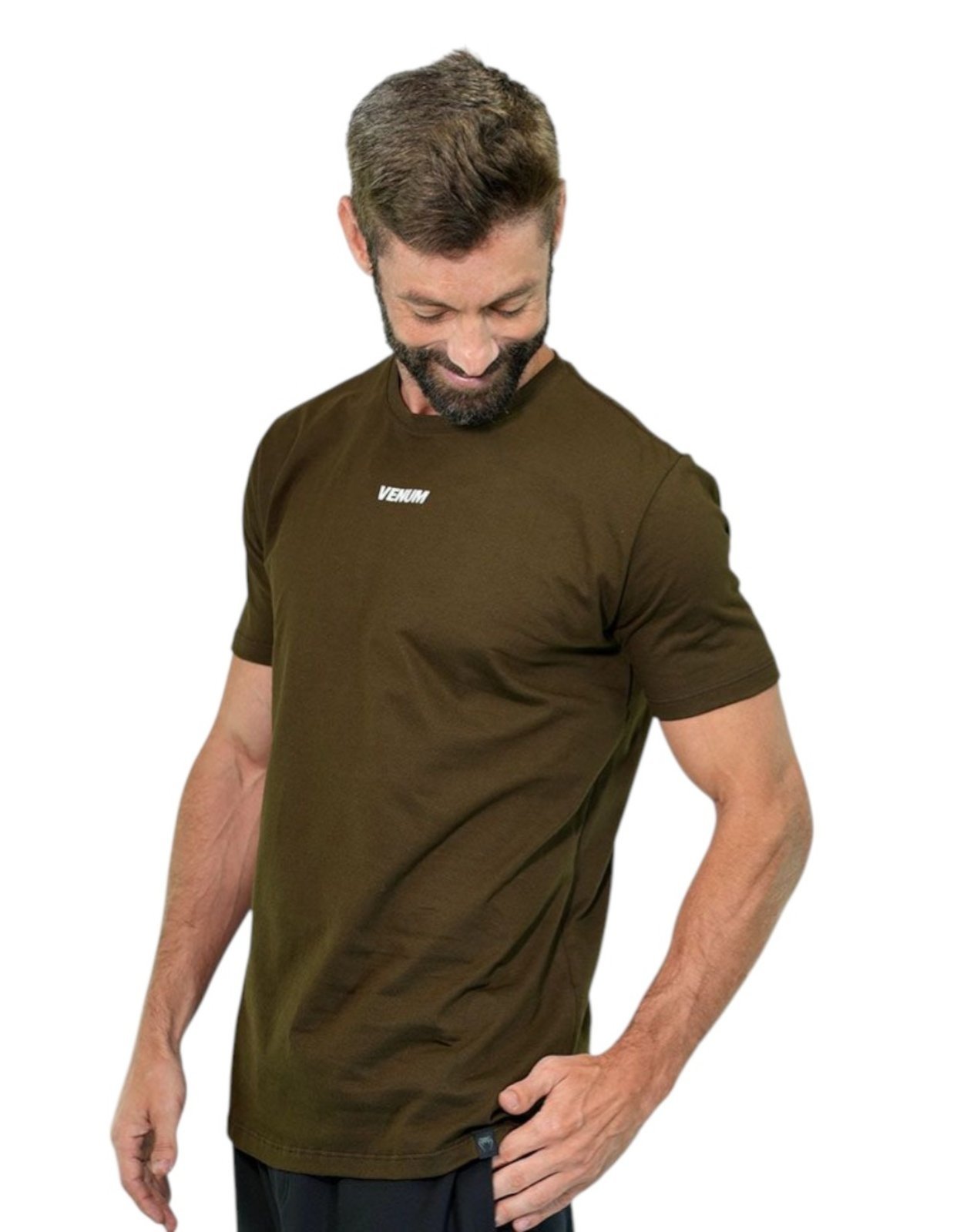 Camiseta Venum Basic Evo Masculina 100% Algodão Ultra Premium - Coffee
