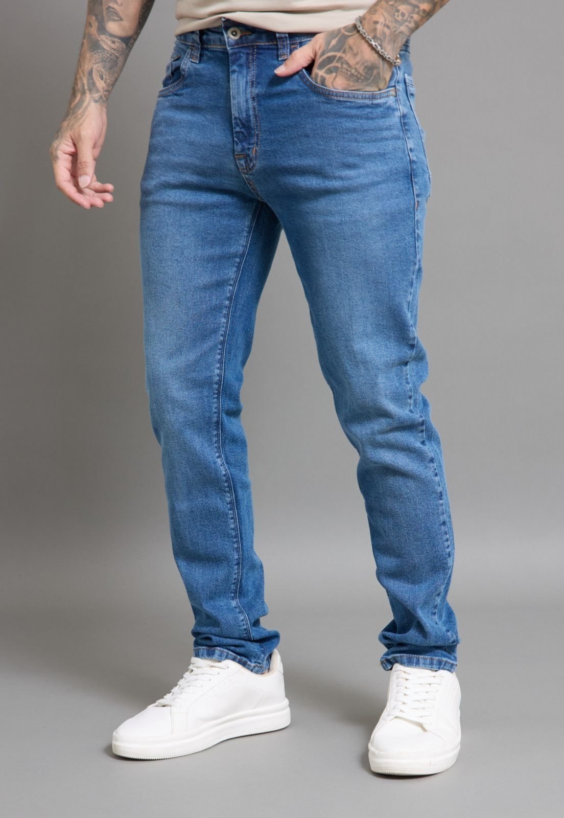 Calça Jeans Masculina Slim Fit com Elastano Dialogo