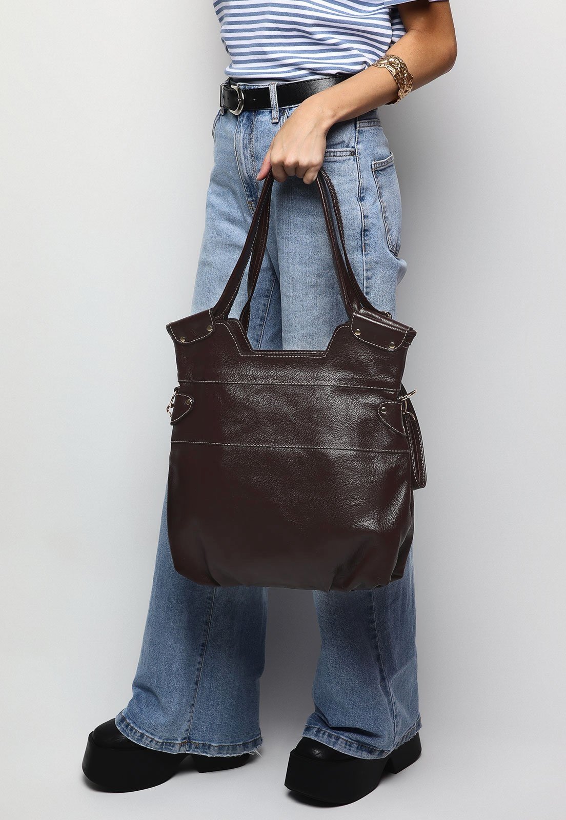 Bolsa SN Couros Japão Marrom