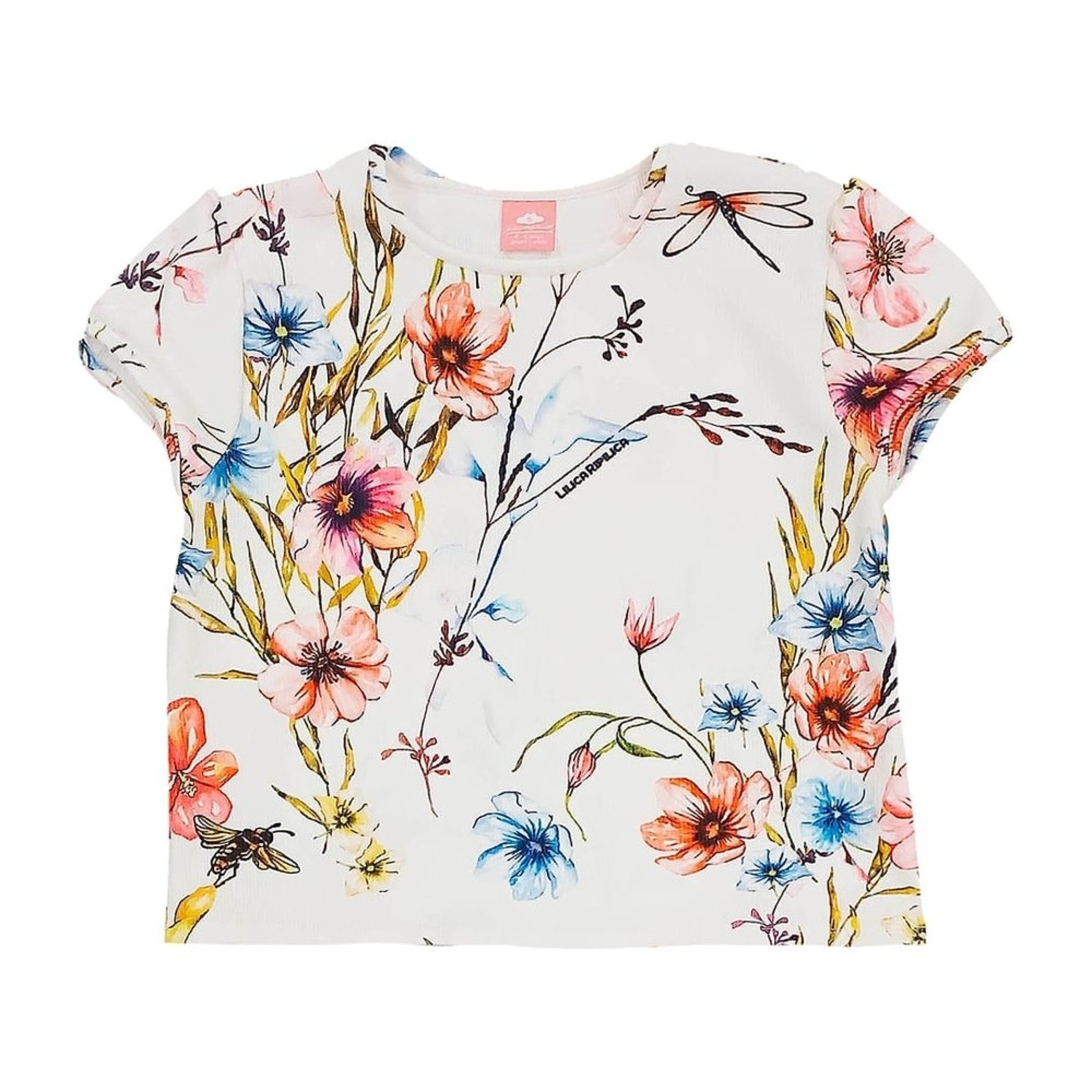 Infantil - Blusa Manga Curta Florida Feminina lilica Ripilica