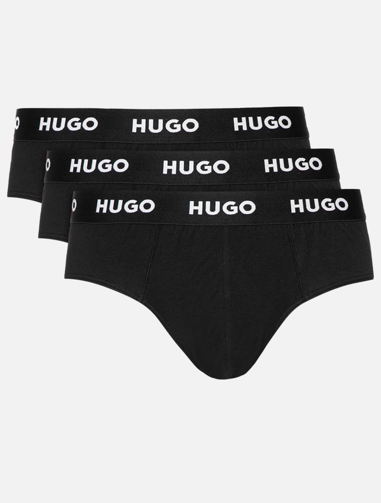Kit Cueca Hugo Boss Masculino Hip Brief Triplet Preto 3UN