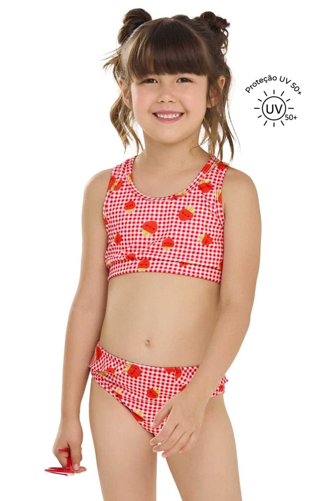 Biquíni Menina Frutas Elian Vermelho