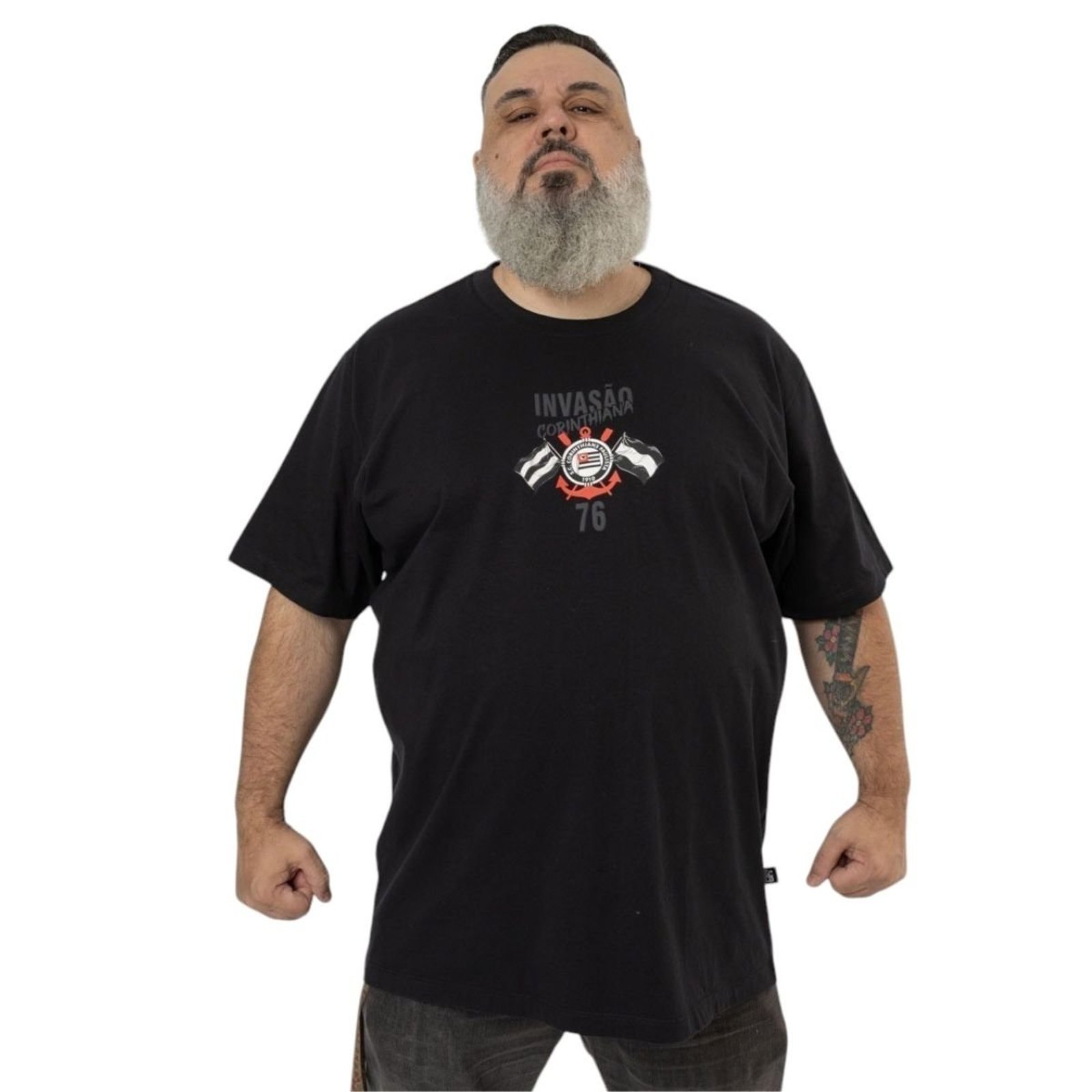 Camiseta Corinthians Masculina Surf Center Preto