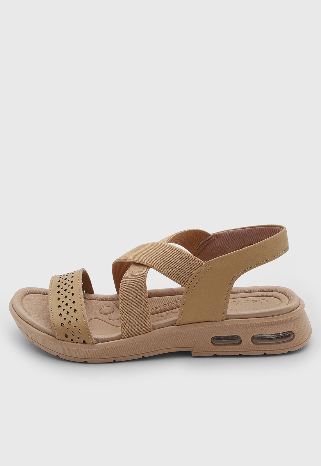 Rasteira Feminina Usaflex Couro Bege