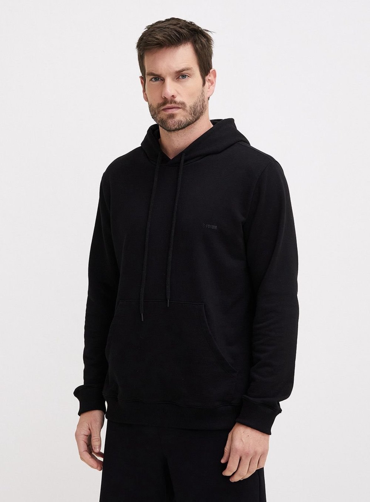 Blusão Moletom Masculino New Comfort com Capuz Forum Preto