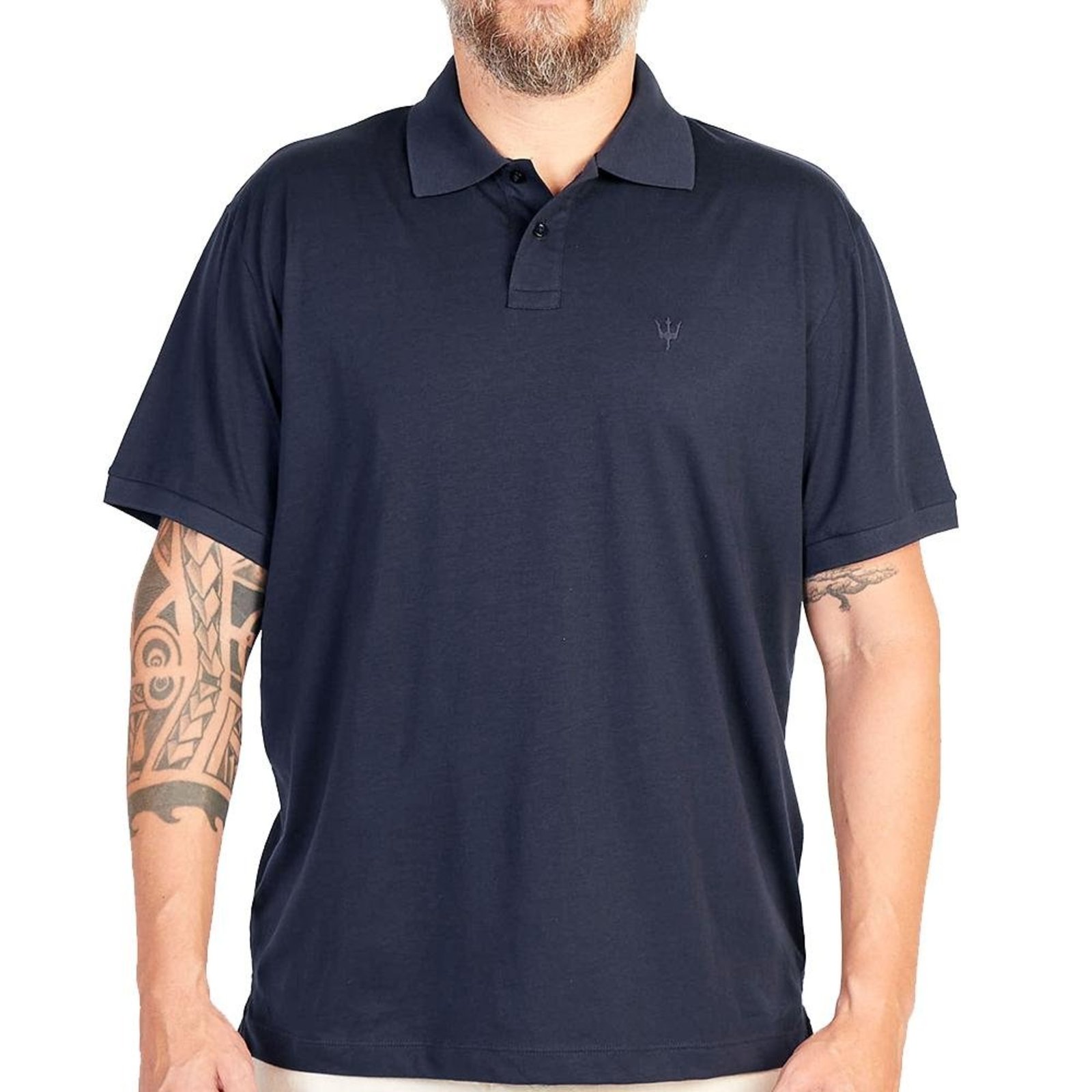 Camisa Polo Osklen Tridente Touch Masculino Marinho