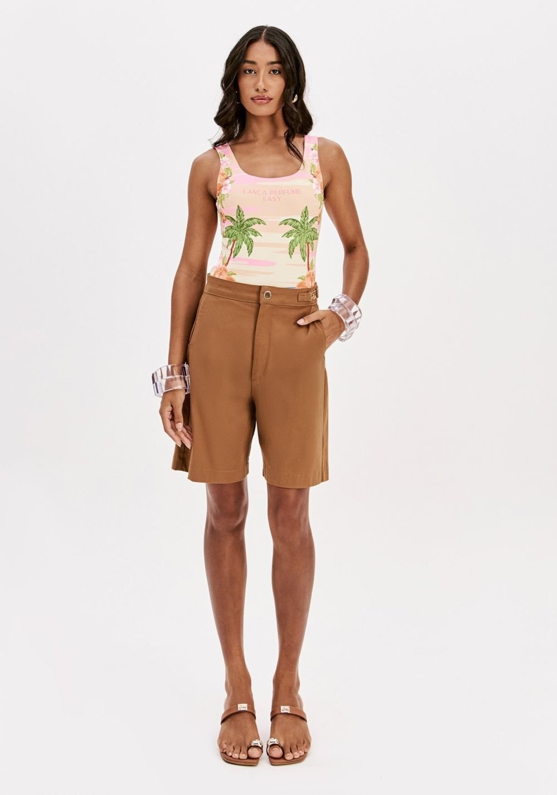 Body De Alças Estampado Sport Easy