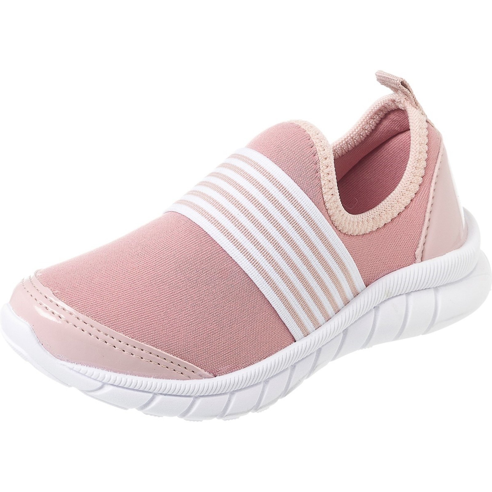Vista 2 Infantil - Tênis Tininha Juvenil Menina Calce Fácil Listra Rose multicolorido/rosê rose Tininha multicolorido/rosê rose