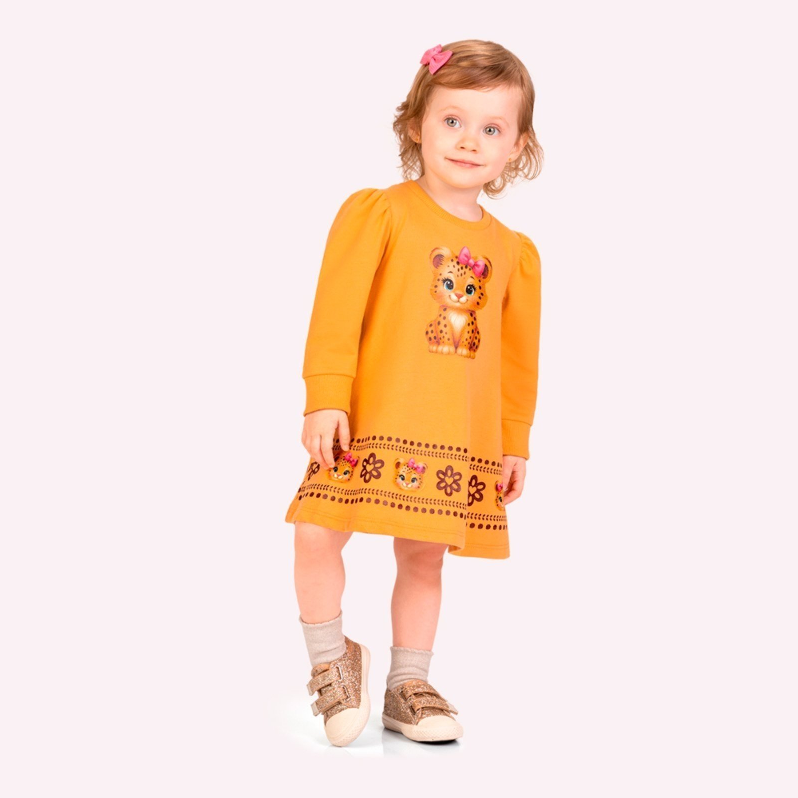 Infantil - Vestido Menina em Moletinho Kyly