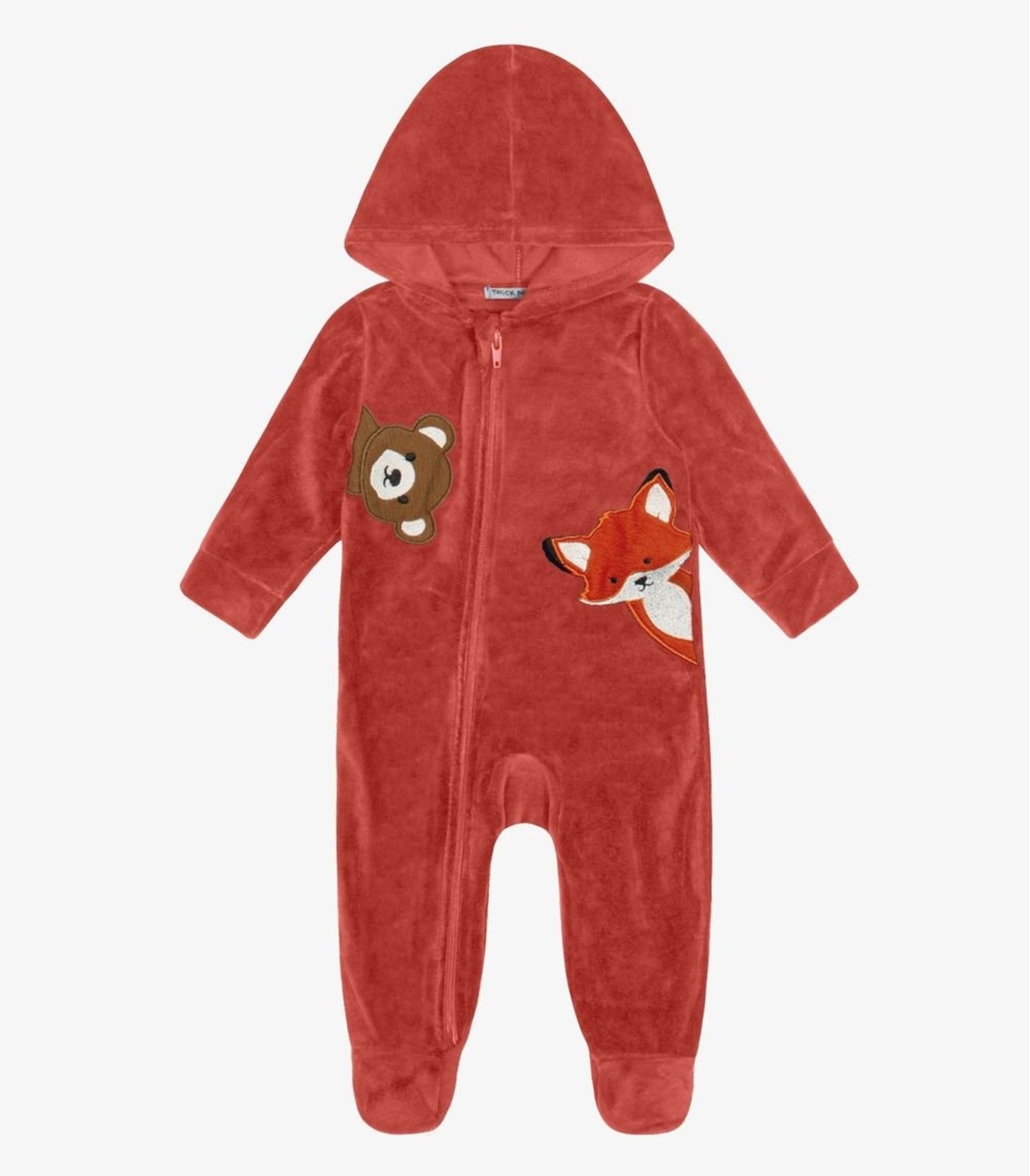 Infantil - Macacão Com Capuz em Plush Trick Nick Laranja