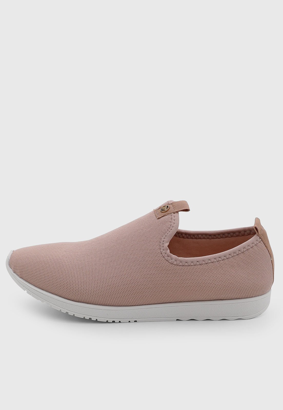 Tênis Feminino VIA UNO Slip On Têxtil Rosa