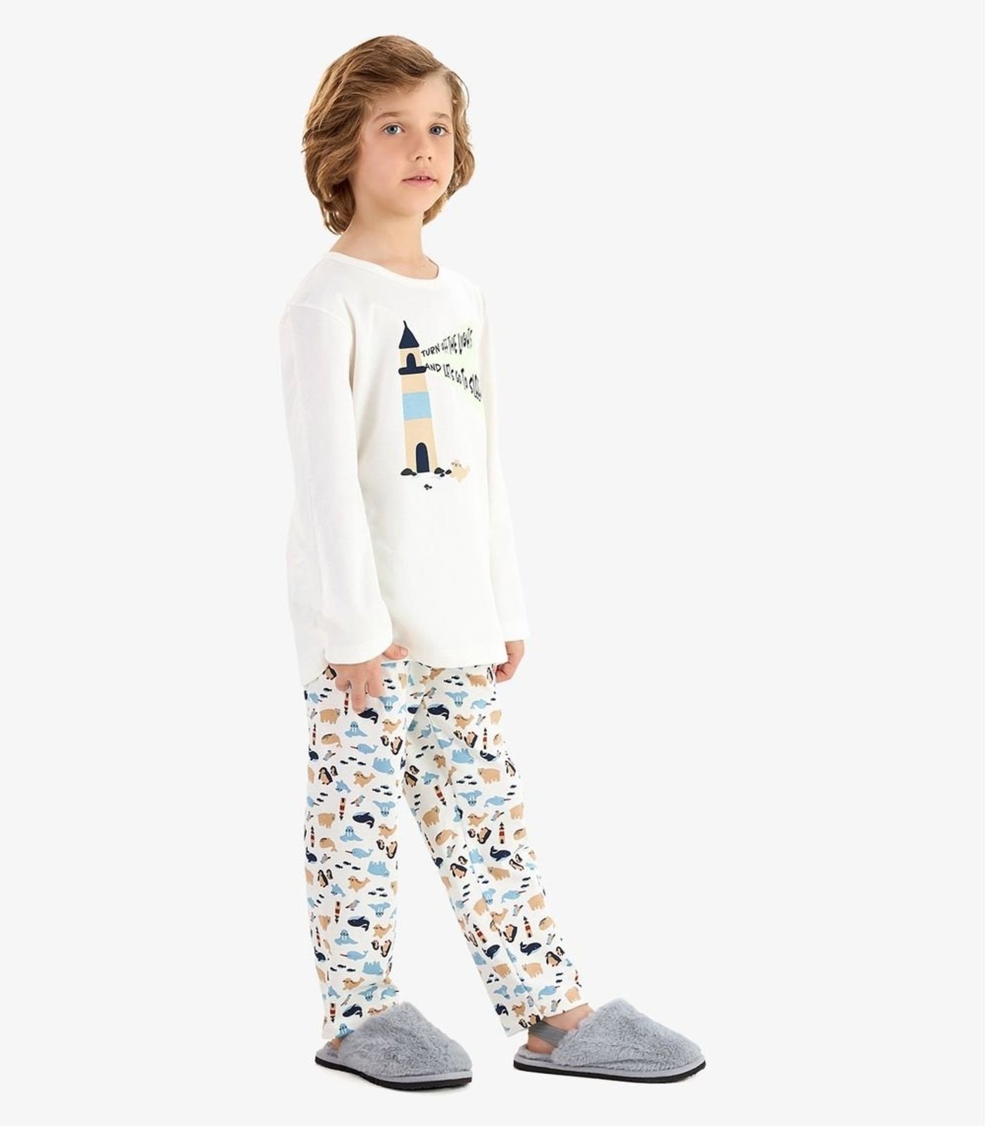 Pijama em Meia Malha Rovi Bege