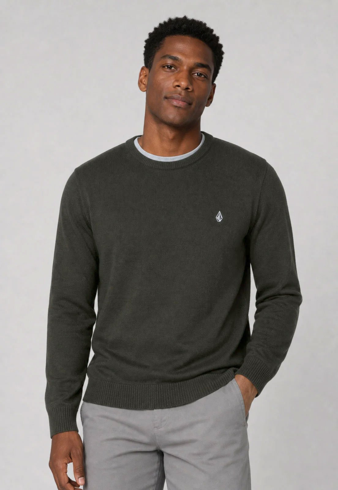 Suéter Tricot Masculino Volcom Classic Stone Verde