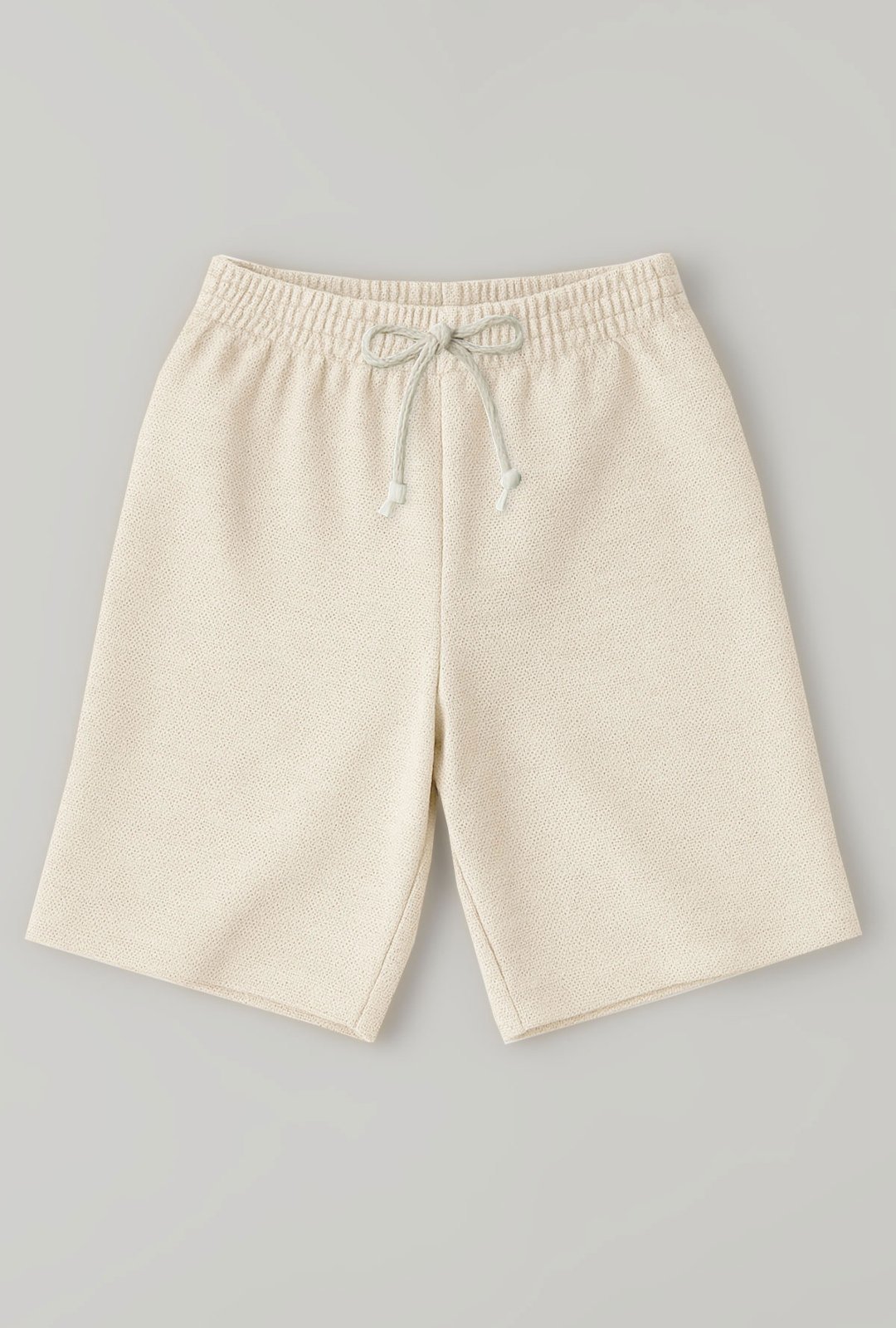 Infantil – Bermuda Short Moletinho com Cadarço Lisa Natural – 3 ao 14 – Look