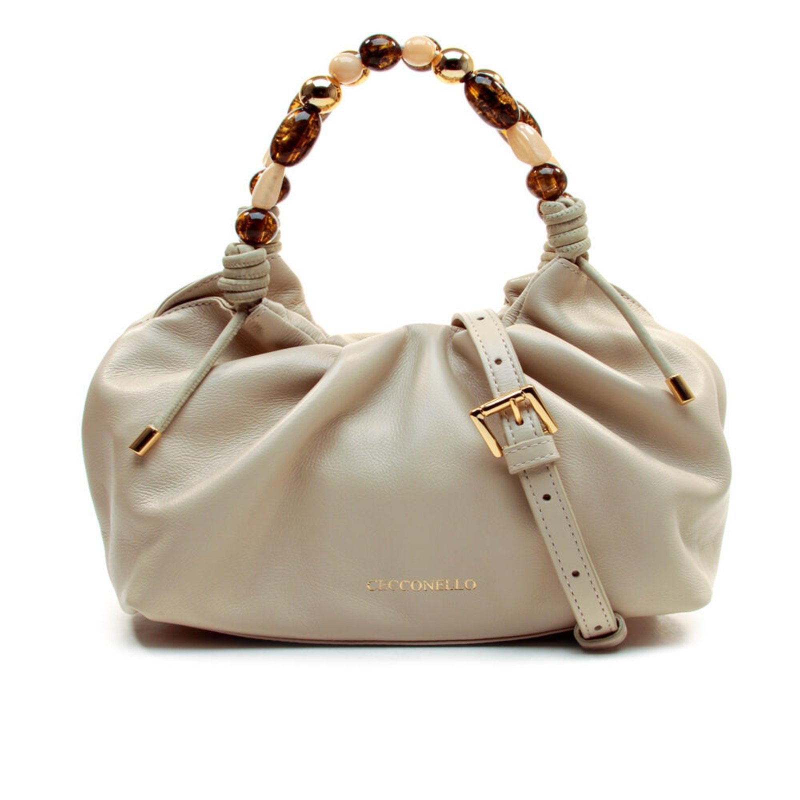 Bolsa Couro Ultrasoft Off White Cecconello C2612-2