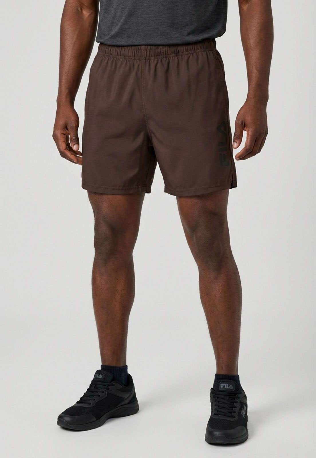 Vista 2 Shorts Masculino Fila Train 5 marrom Fila marrom