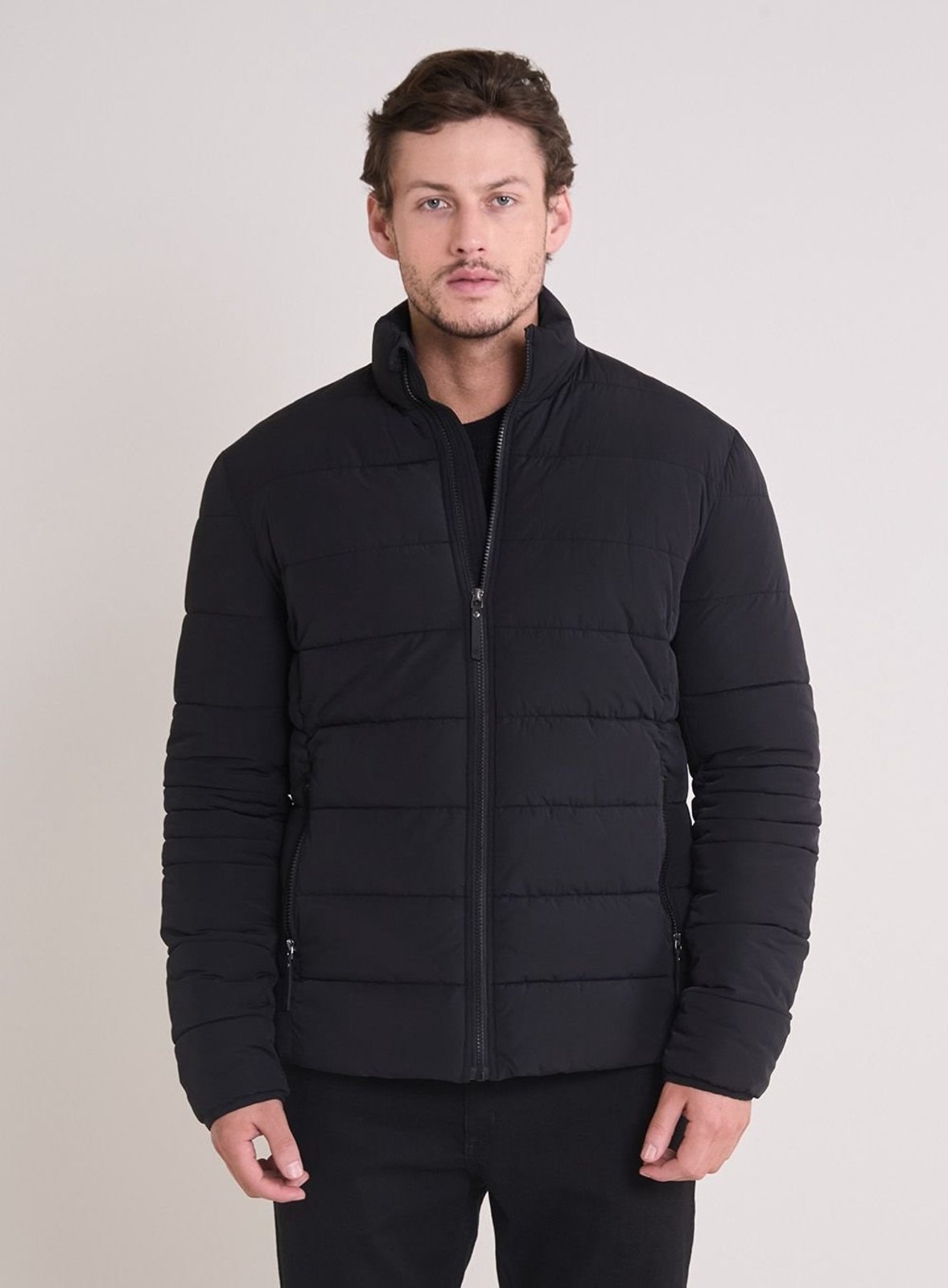 Jaqueta Masculina Puffer Matelasse Forum Preto