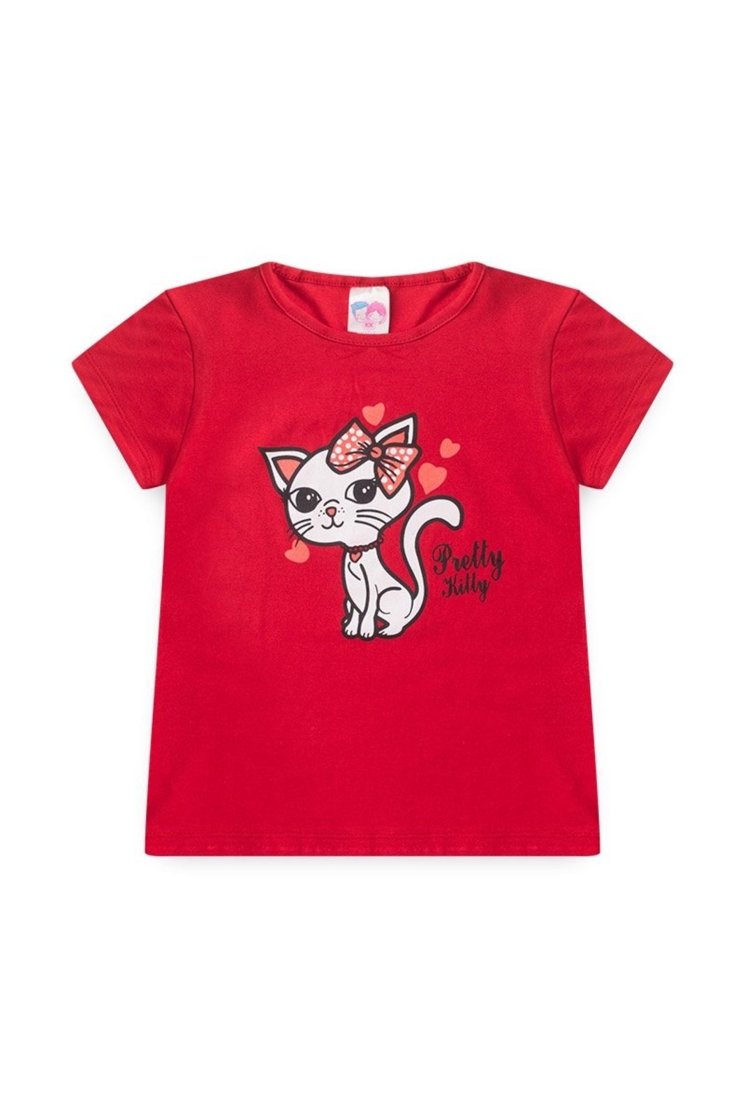 Infantil – Conjunto para Menina Blusa e Shorts Gatinha – KK