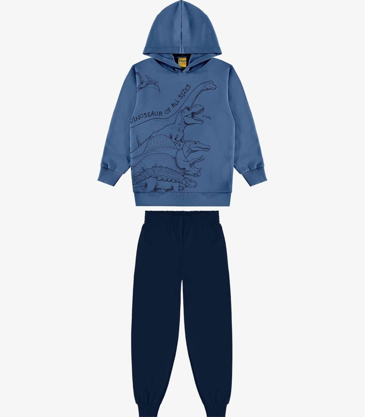 Infantil - Kit Conjunto Blusão Com Capuz E Calça Rovi Azul