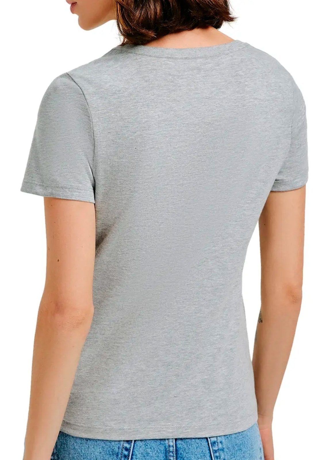 Vista 3 Kit com 2 Camisetas Feminina Hering 0241 cinza Hering cinza