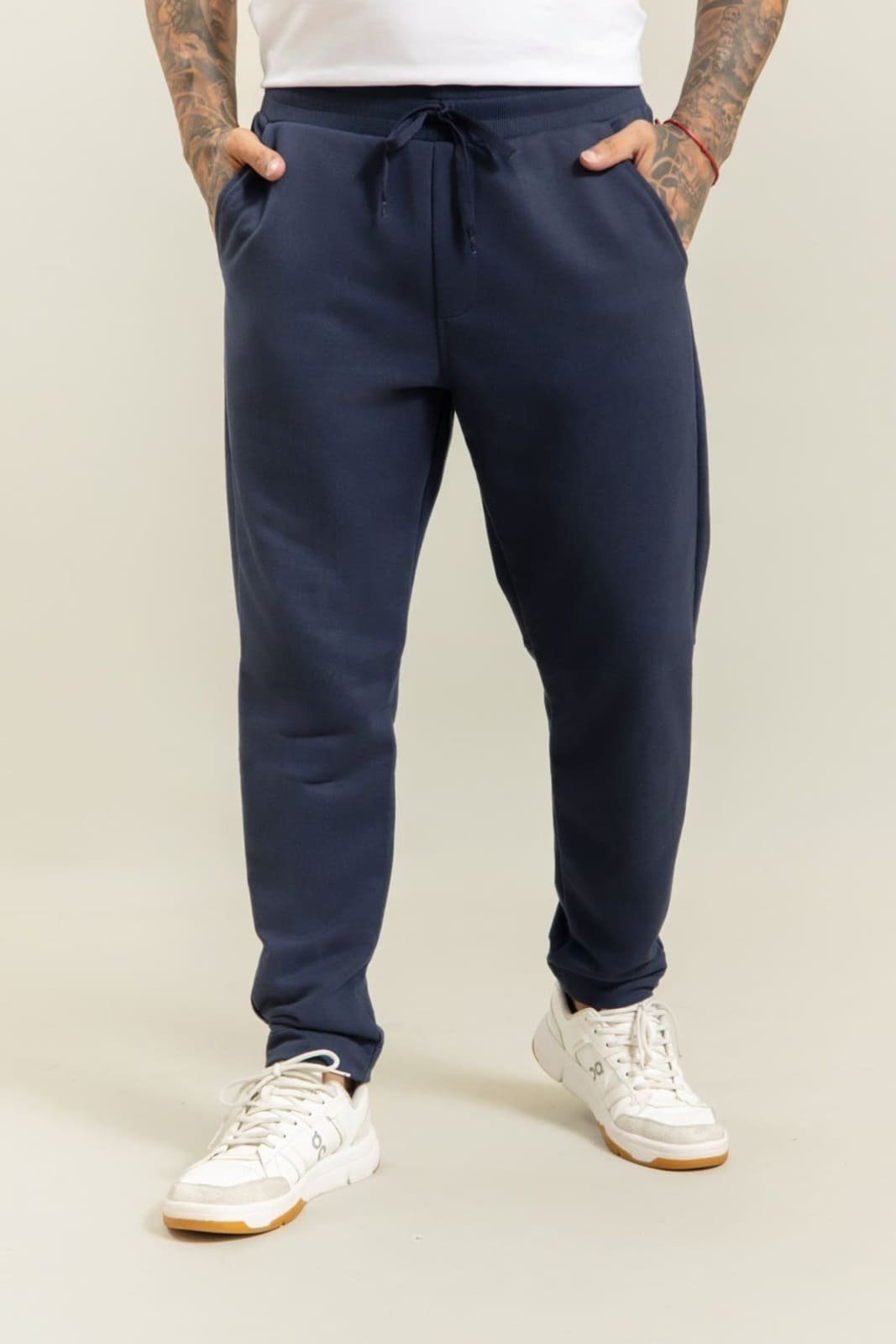 Calça Moletom Masculina Color Com Elástico e Cordão Dialogo Marinho