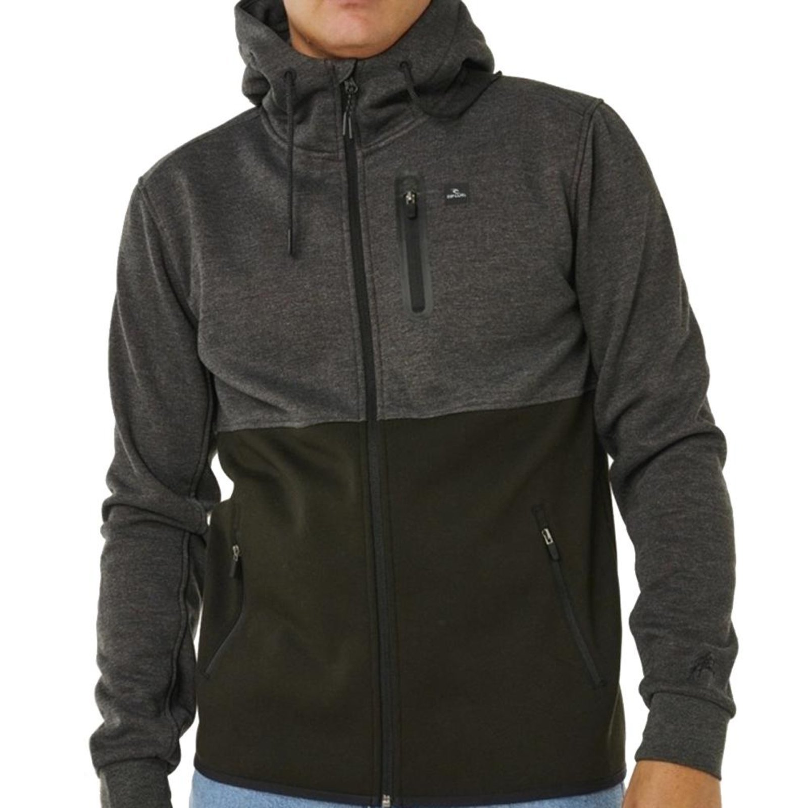 Moletom Rip Curl Aberto Anti Series Departed Zip Thru Black