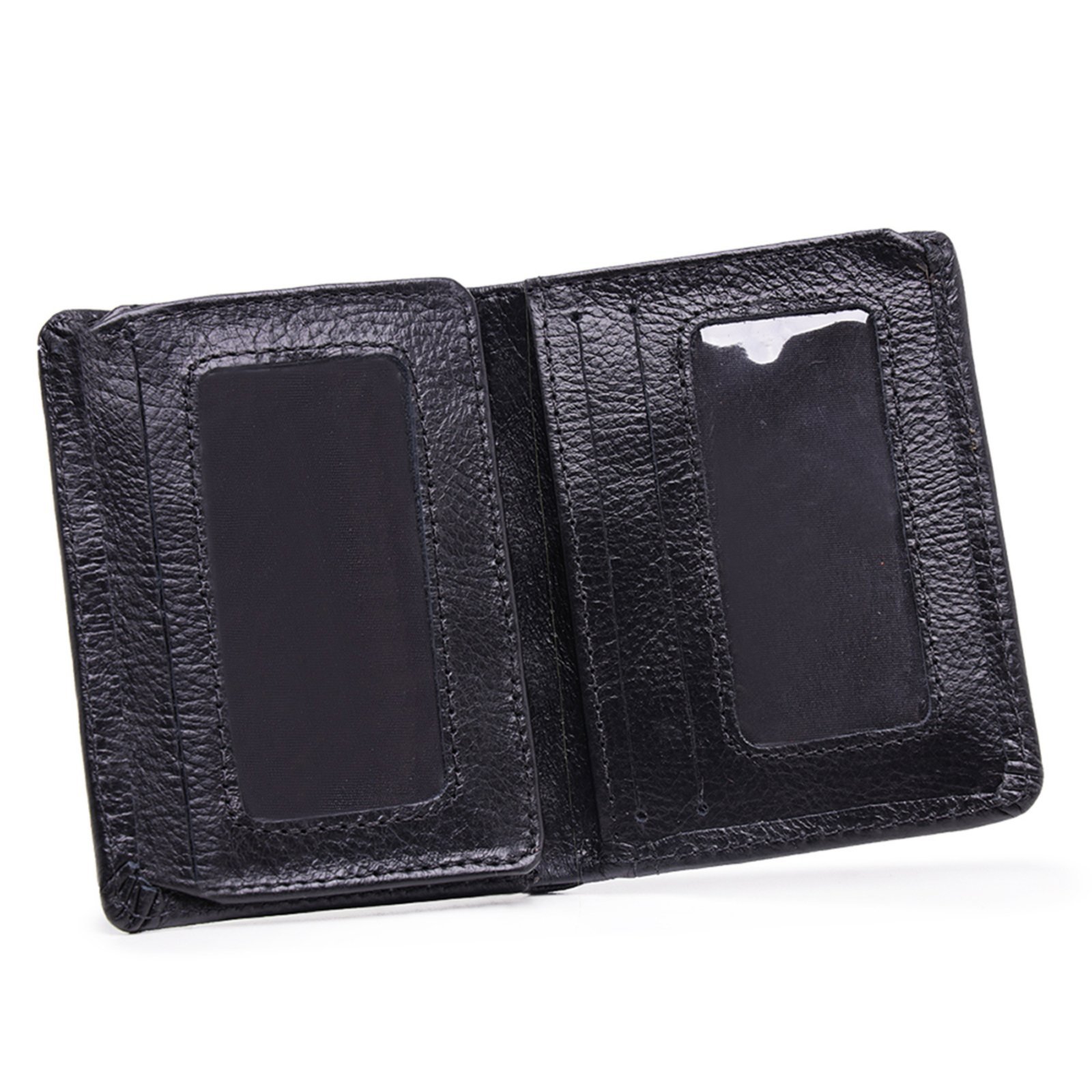 Vista 3 Carteira Masculina Couro Malbork Dinheiro Cartão CA-170P preto Malbork preto