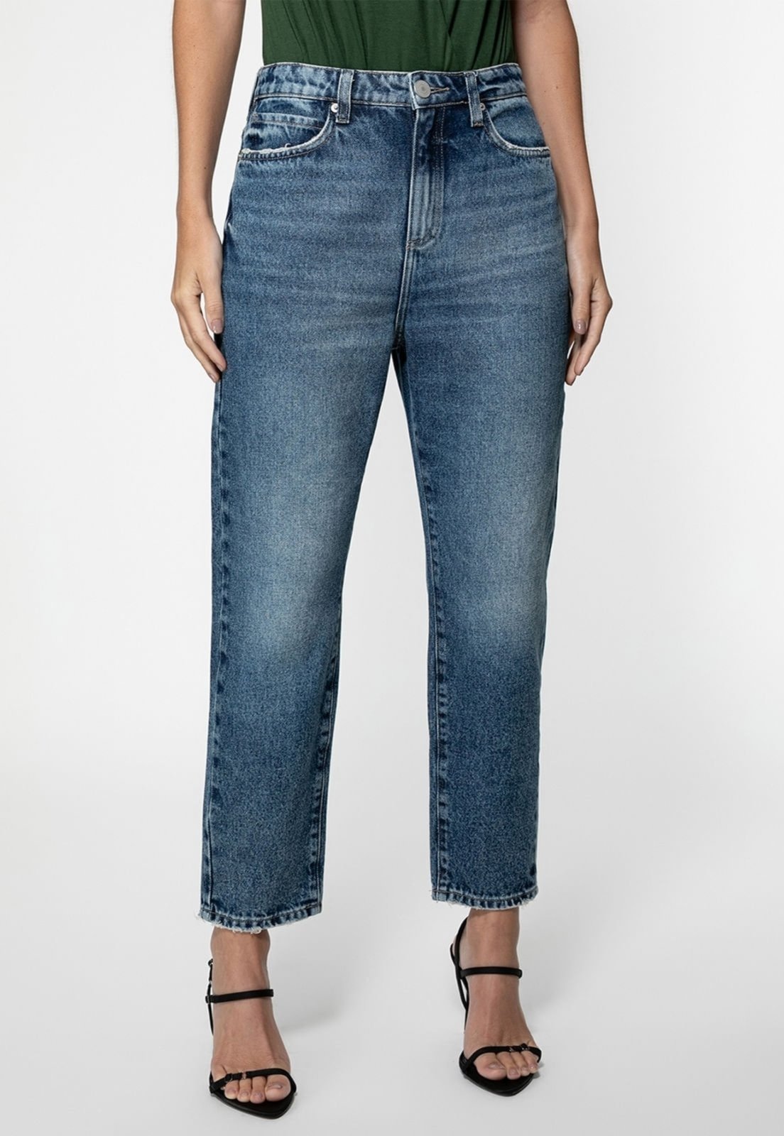 Calça Guess Mom Jeans Azul