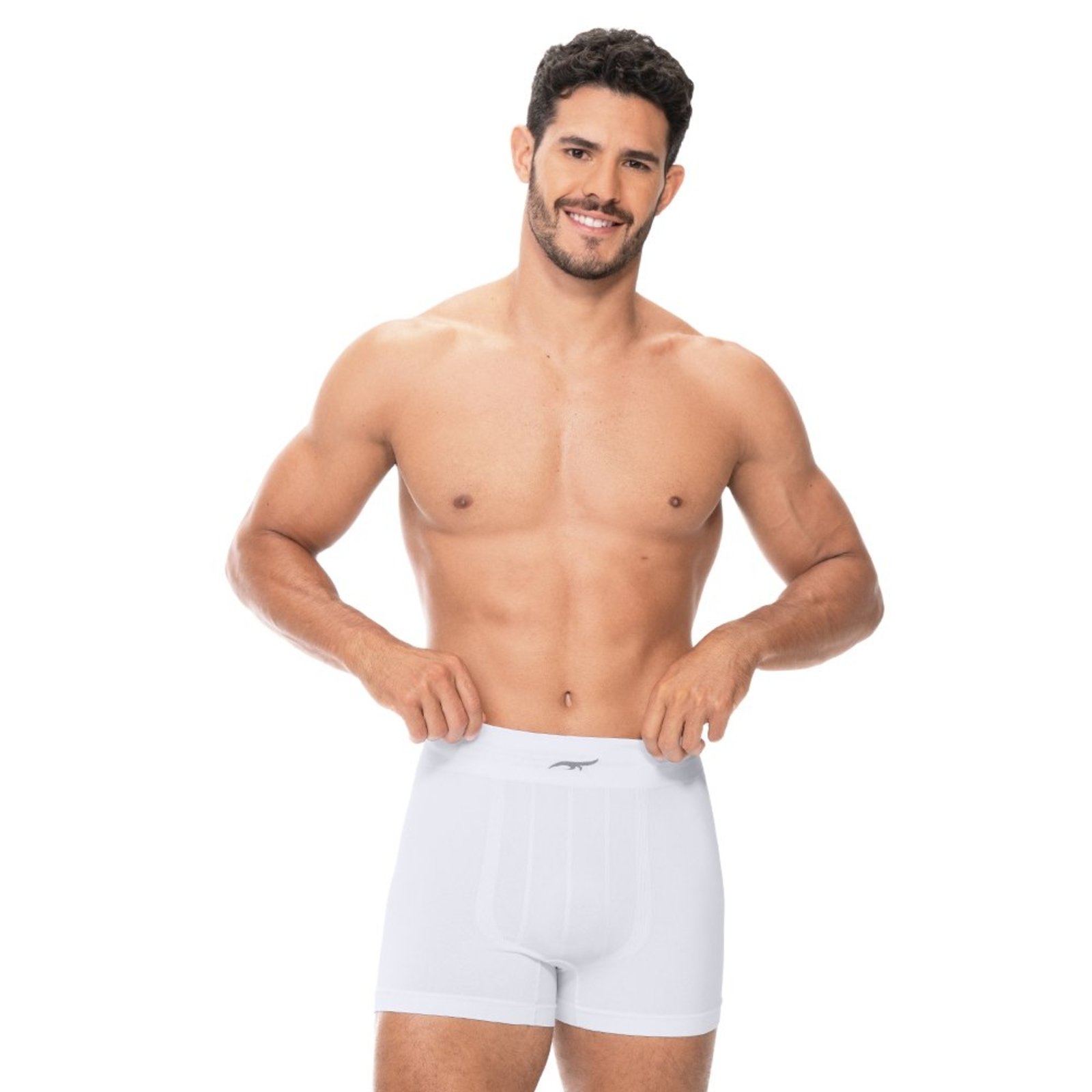 Cueca Boxer Sem Costura Branco